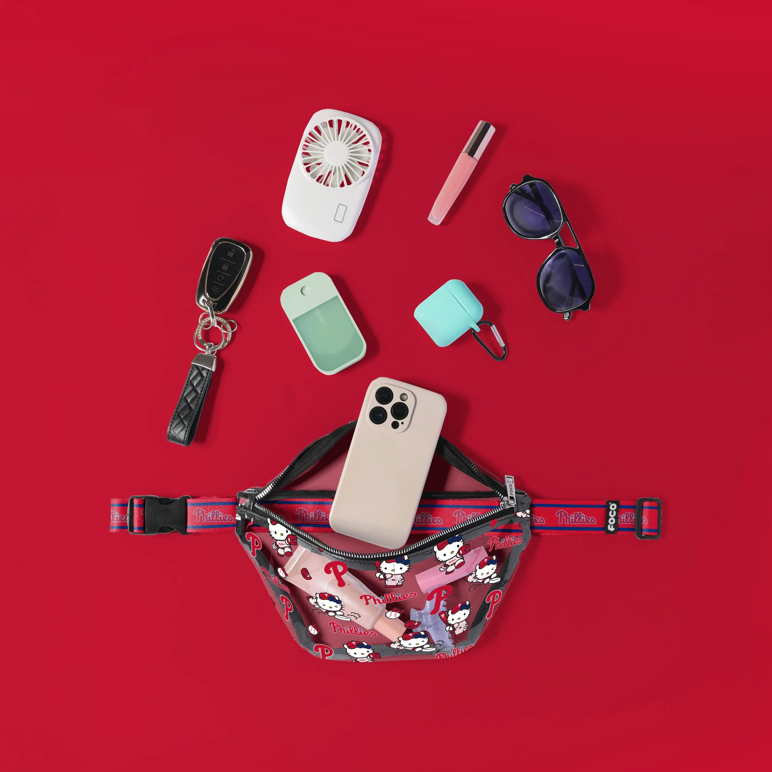Philadelphia Phillies Hello Kitty® Clear Fanny Pack - Image 3