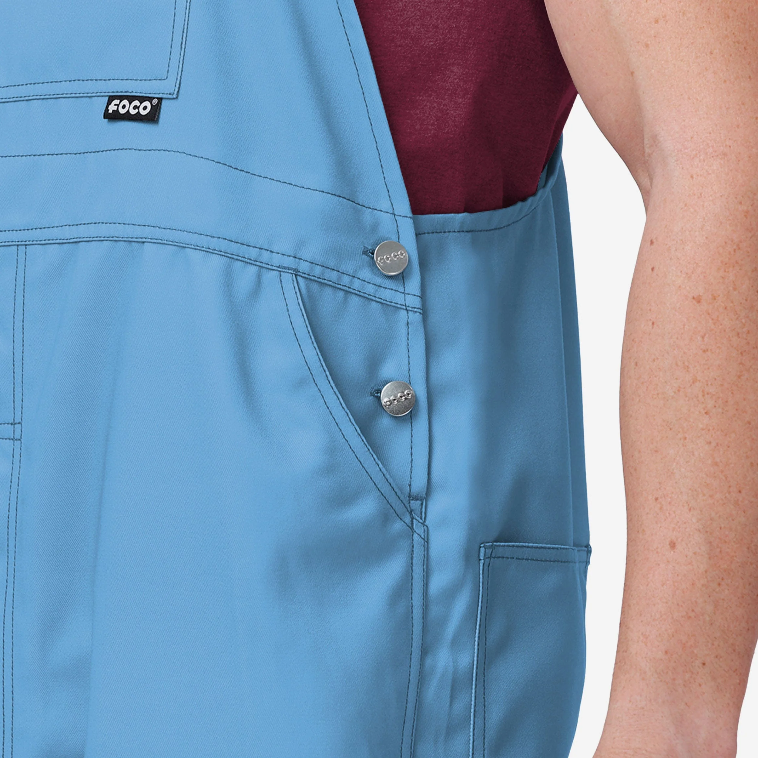 Philadelphia Phillies Mens Powder Blue Big Logo Bib Overalls - Image 5