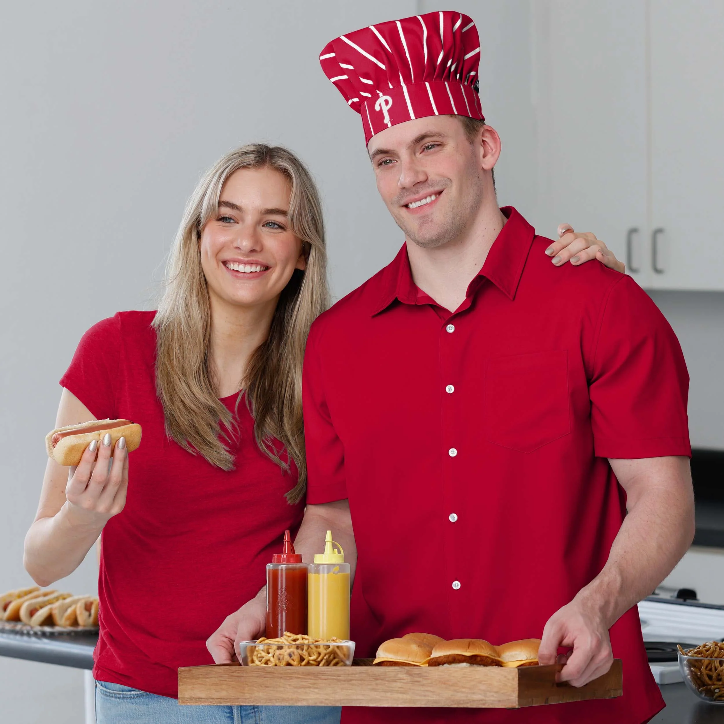 Philadelphia Phillies Pinstripe Chef Hat - Image 3