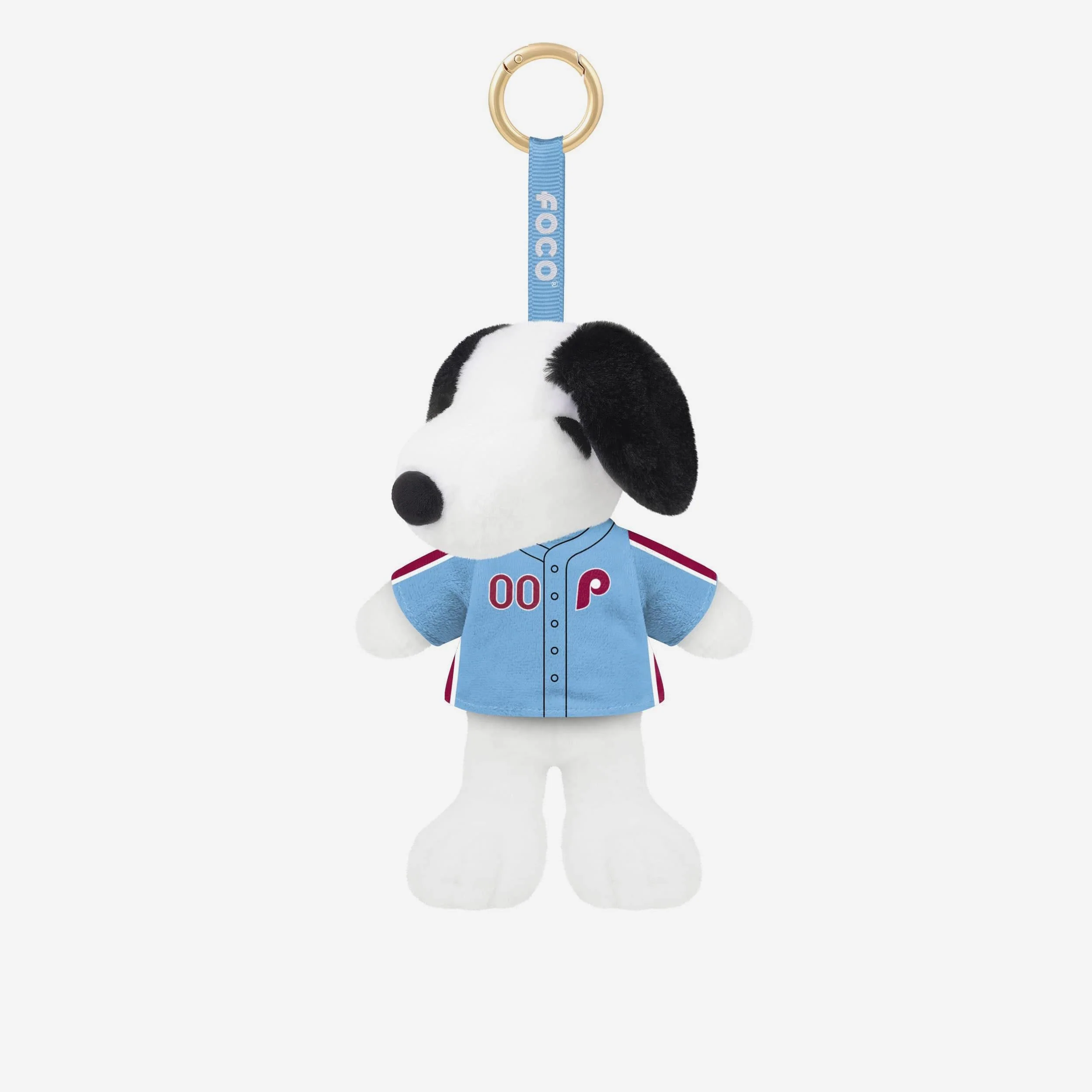 Philadelphia Phillies Plush Snoopy Peanuts Bag Charm Keychain