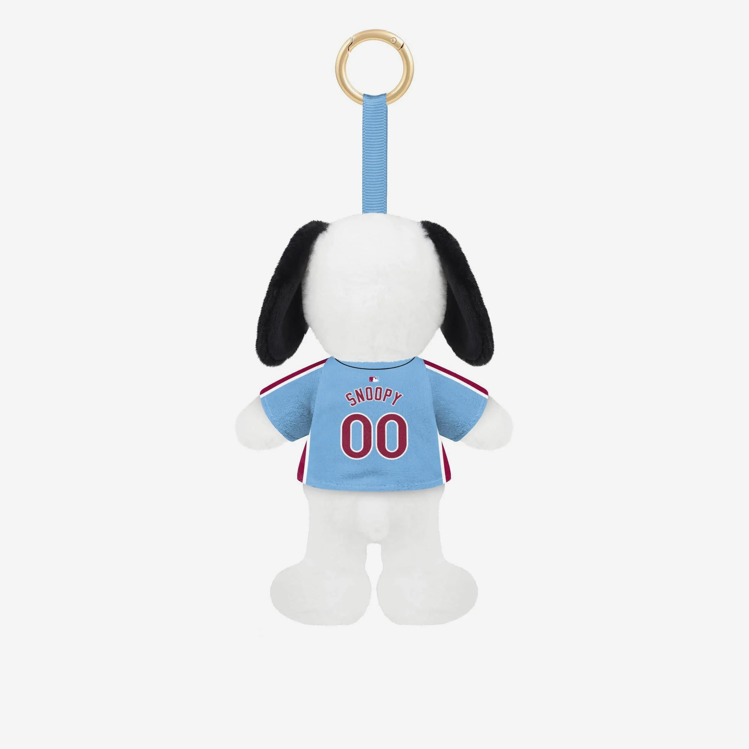 Philadelphia Phillies Plush Snoopy Peanuts Bag Charm Keychain - Image 2