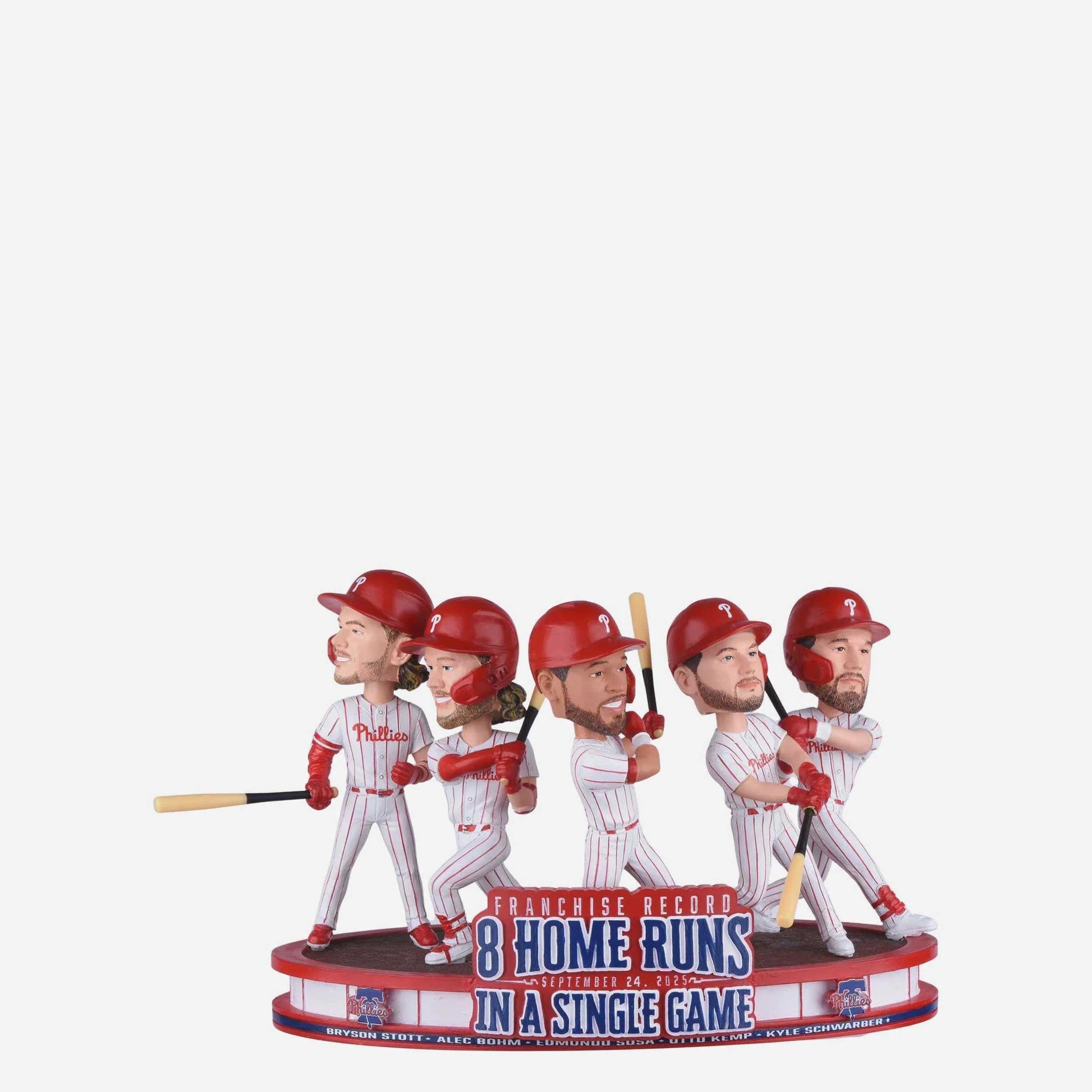 Philadelphia Phillies Record 8 Home Run Game Mini Bobblehead Scene