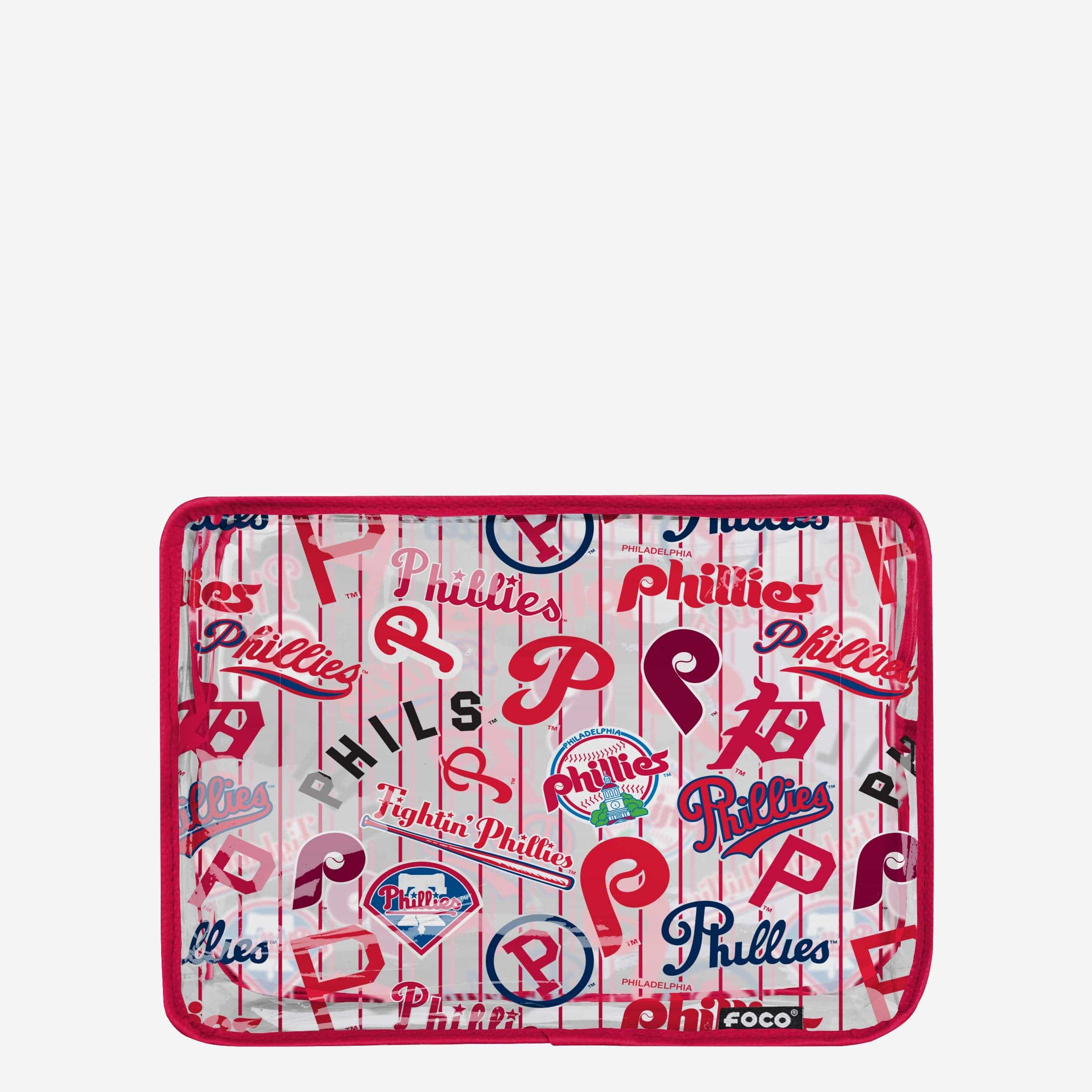 Philadelphia Phillies Repeat Retro Print Clear Cosmetic Bag - Image 3