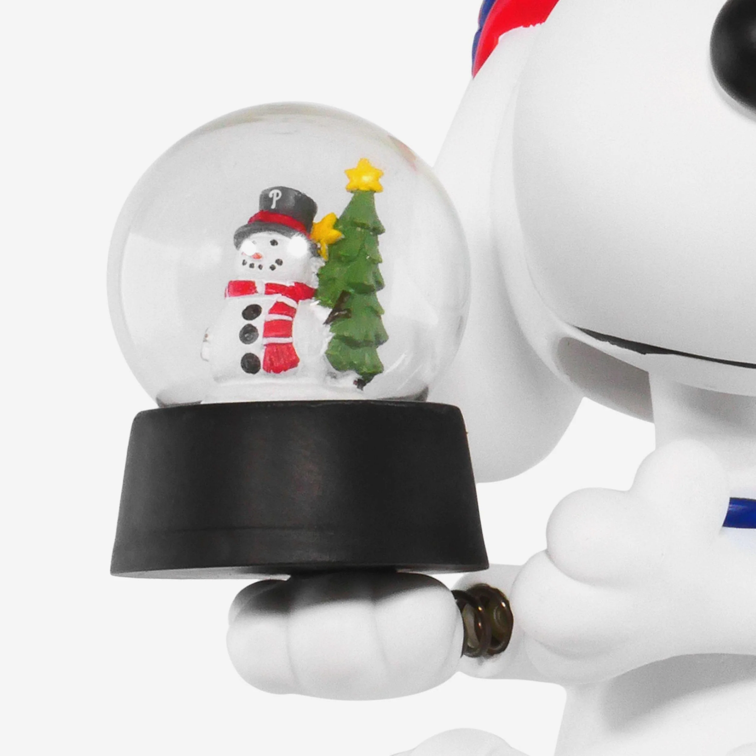 Philadelphia Phillies Snoopy Peanuts Snow Globe Bobblehead - Image 2