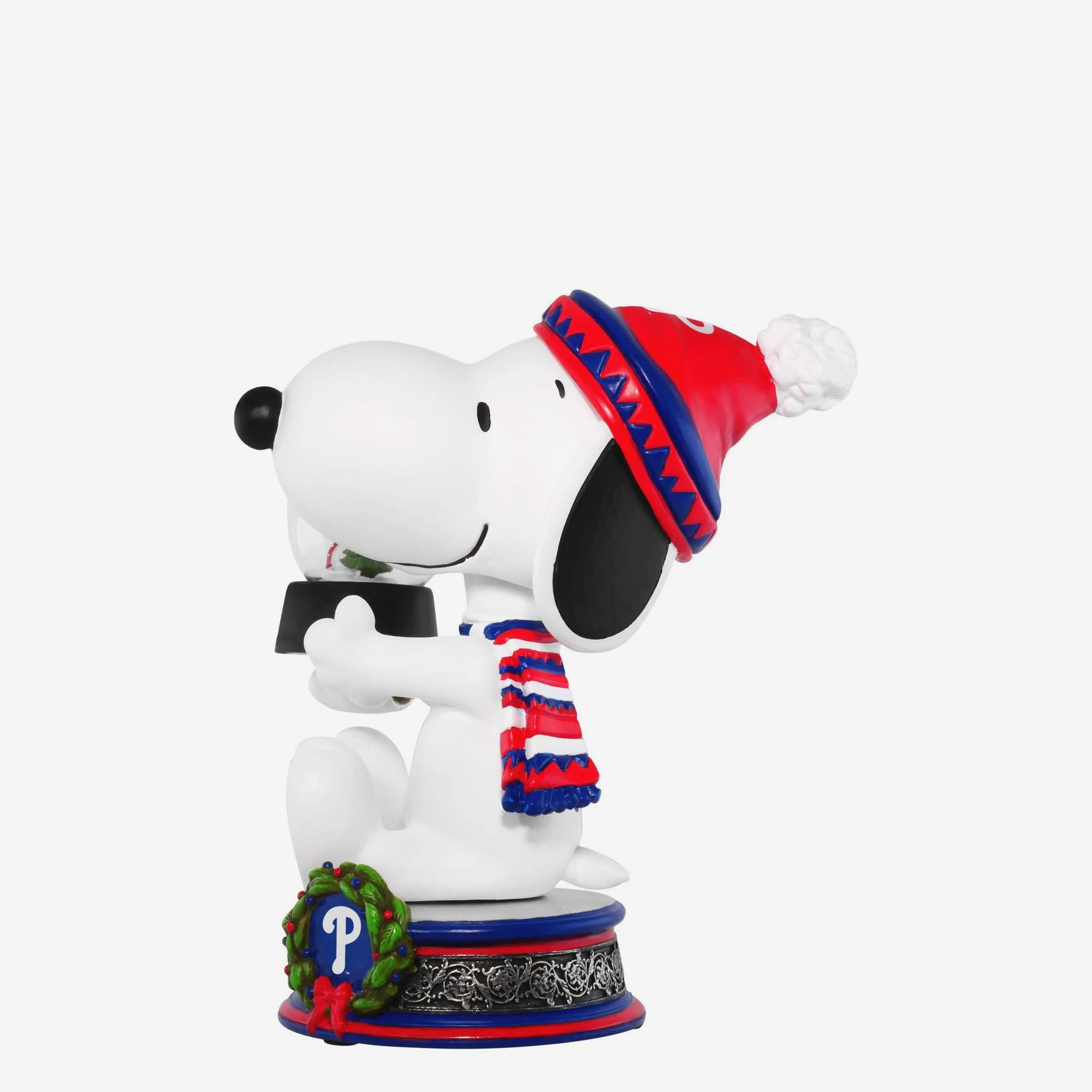 Philadelphia Phillies Snoopy Peanuts Snow Globe Bobblehead - Image 4