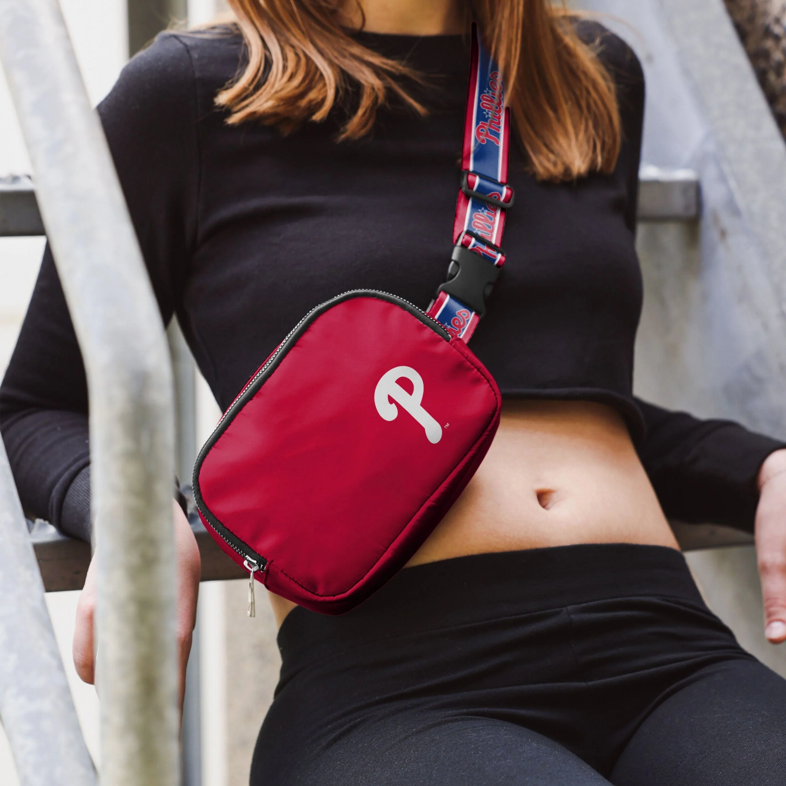 Philadelphia Phillies Team Wordmark Crossbody Belt Bag - Image 3