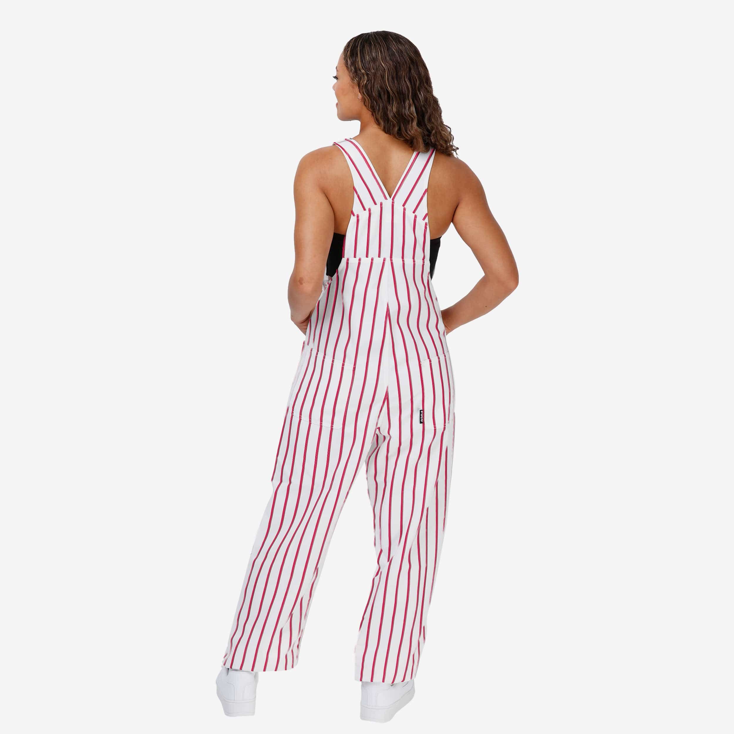 Philadelphia Phillies Womens Pinstripe Bib Overalls - Image 2