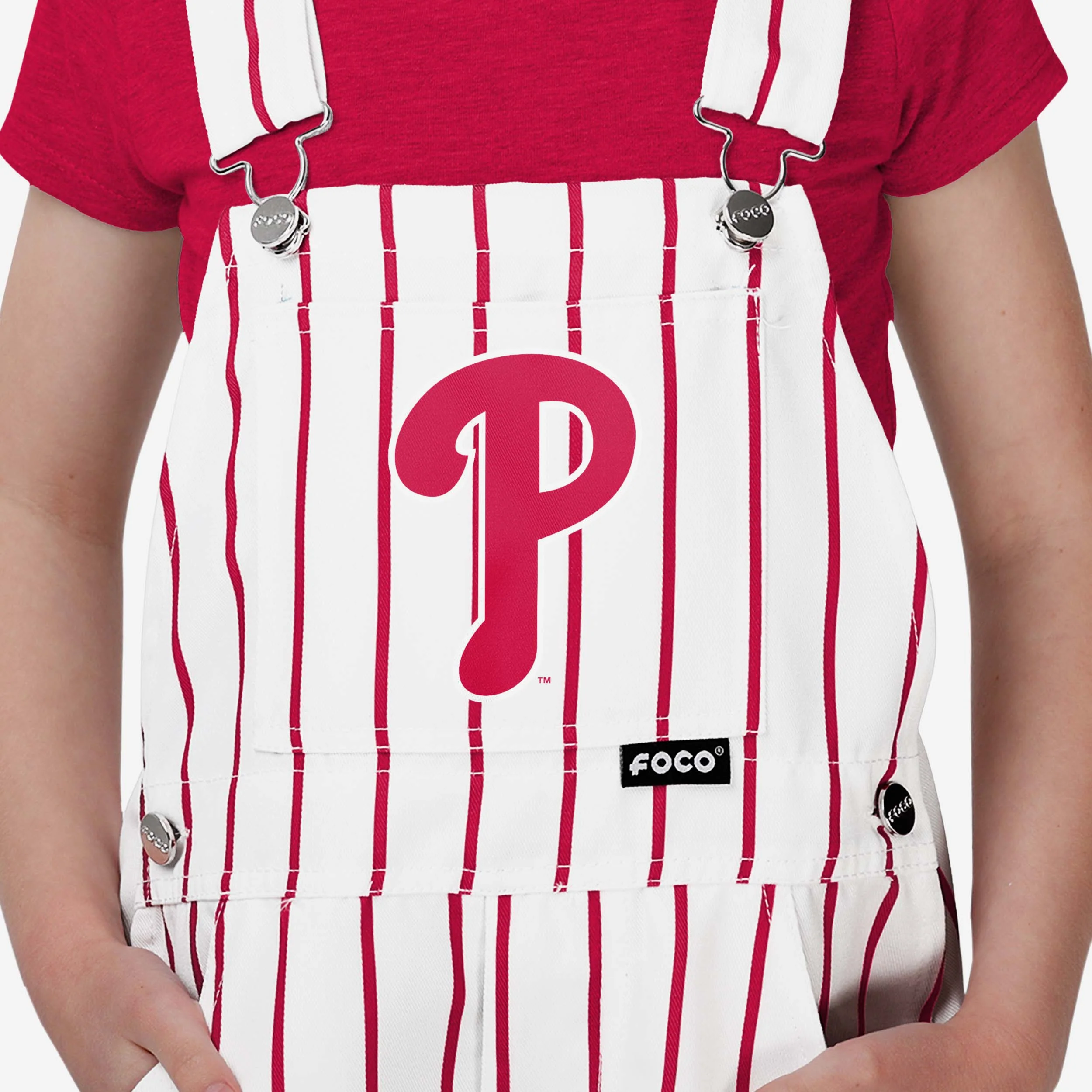 Philadelphia Phillies Youth Pinstripe Bib Overalls - Image 4