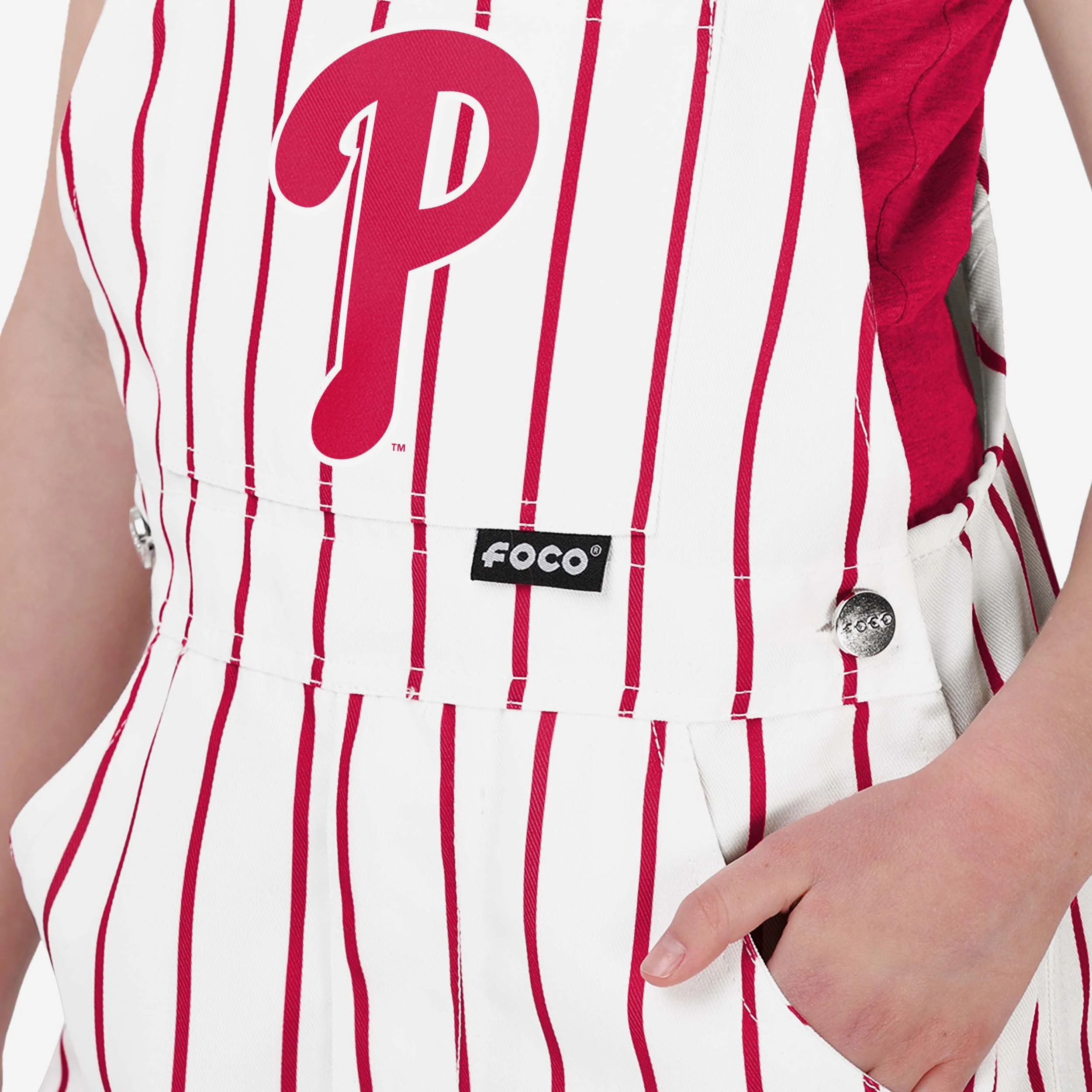 Philadelphia Phillies Youth Pinstripe Bib Overalls - Image 5