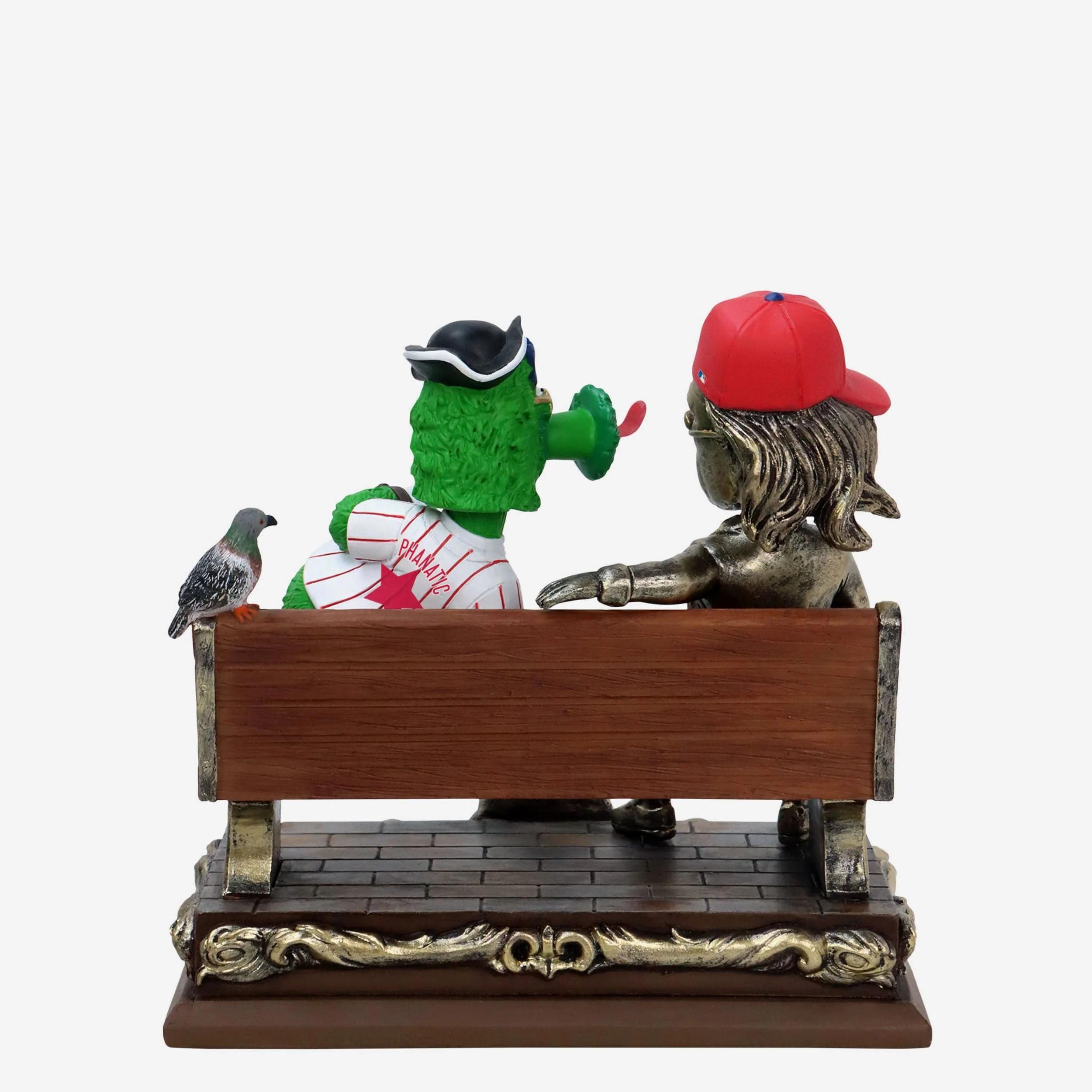 Phillie Phanatic & Ben Franklin Philadelphia Phillies Park Bench Dual Bobblehead - Image 6