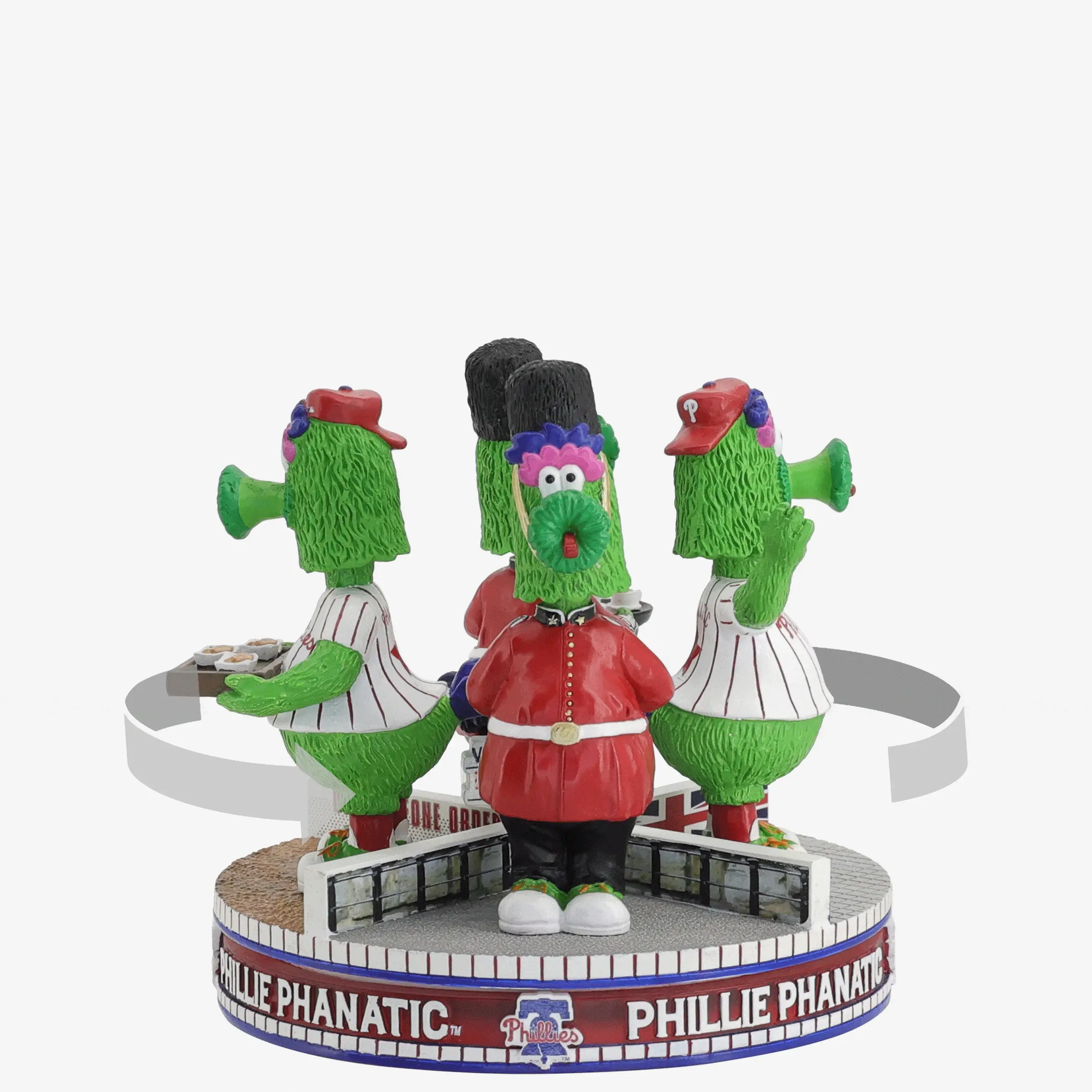 Phillie Phanatic Philadelphia Phillies 2024 MLB London Huddle Spinner Mini Bobblehead Scene - Image 2