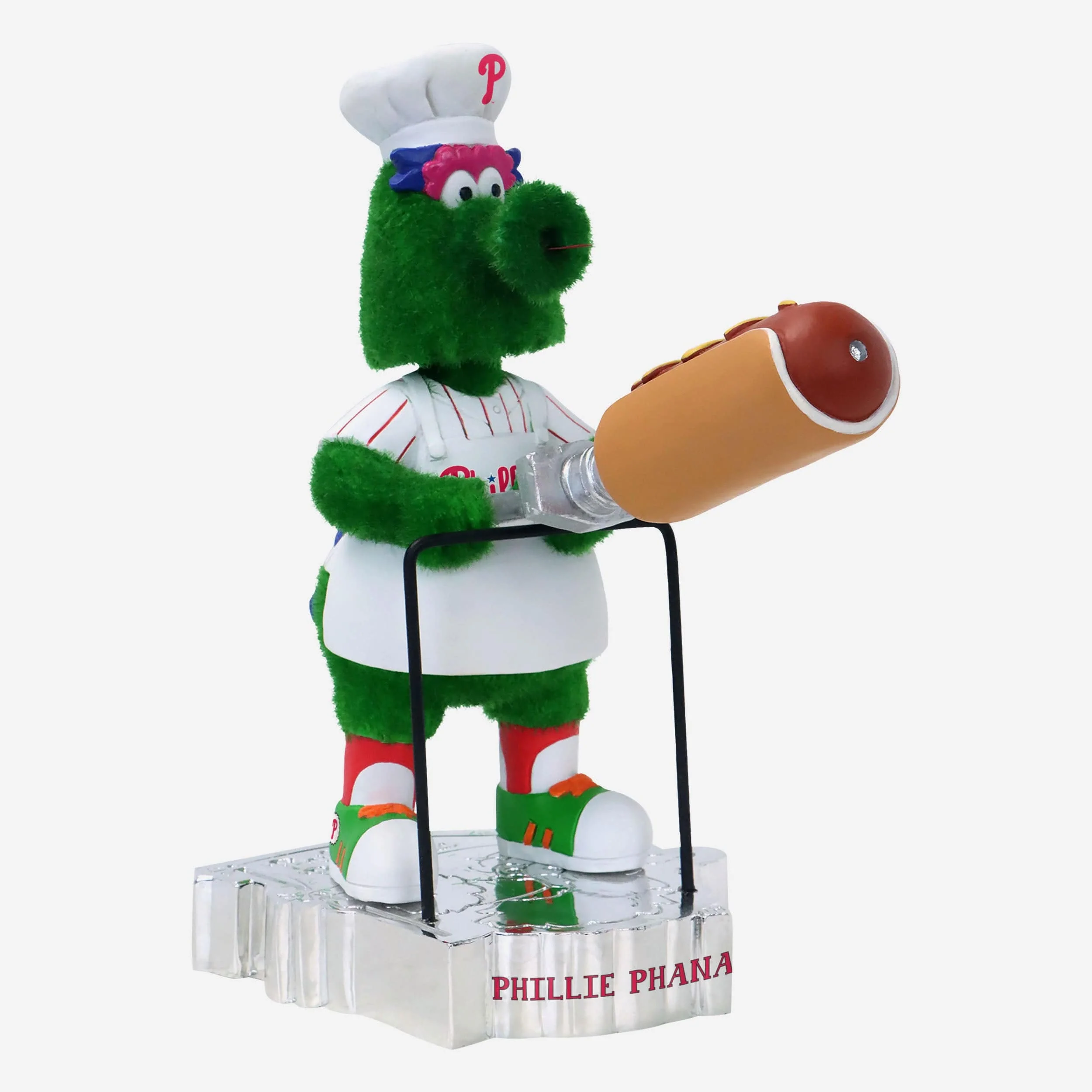 Phillie Phanatic Philadelphia Phillies Hot Dog Cannon Fuzzy Fur Mascot Bobblehead