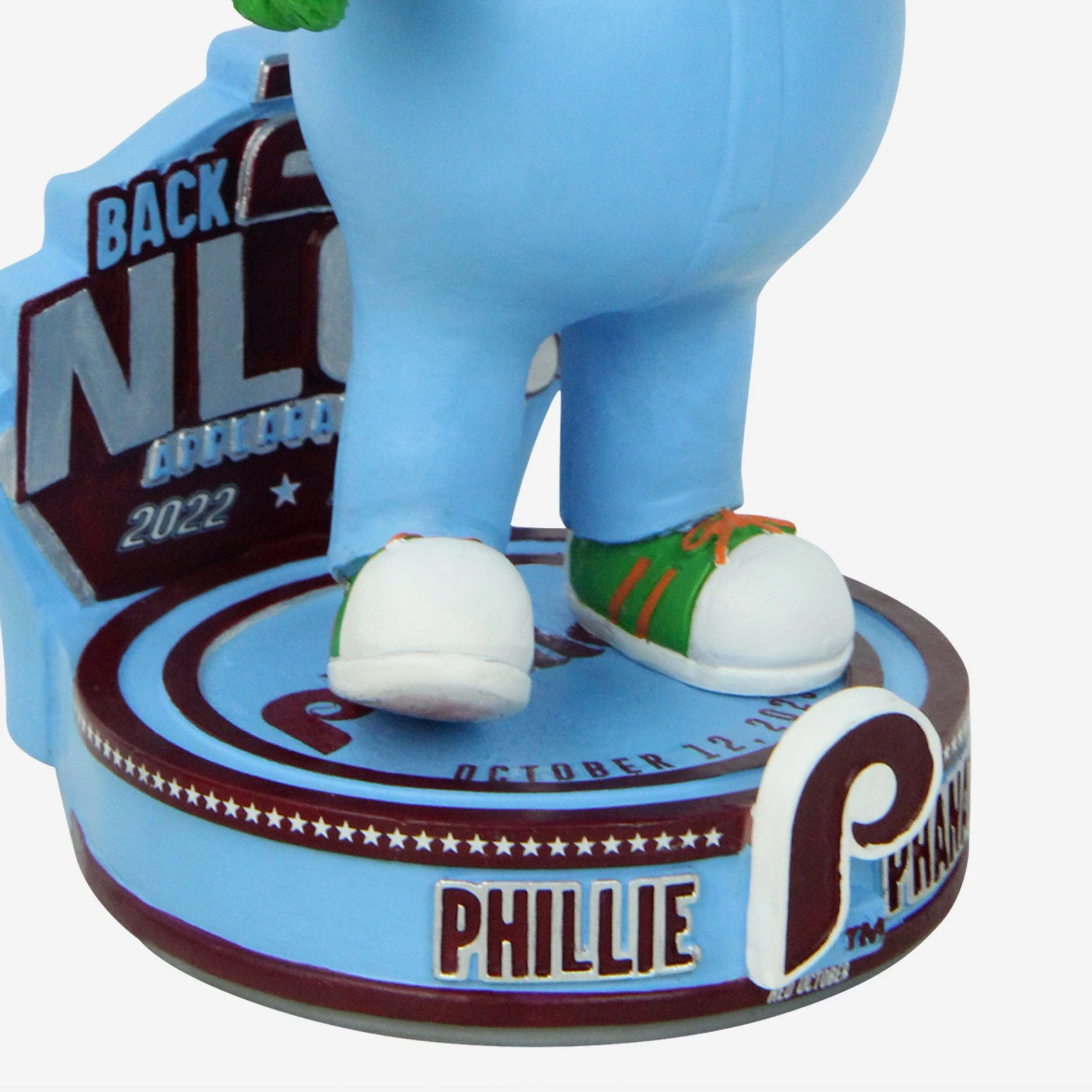 Phillie Phanatic Philadelphia Phillies Powder Blue Bib Overalls Back-to-Back NLCS Mascot Bobblehead - Image 3