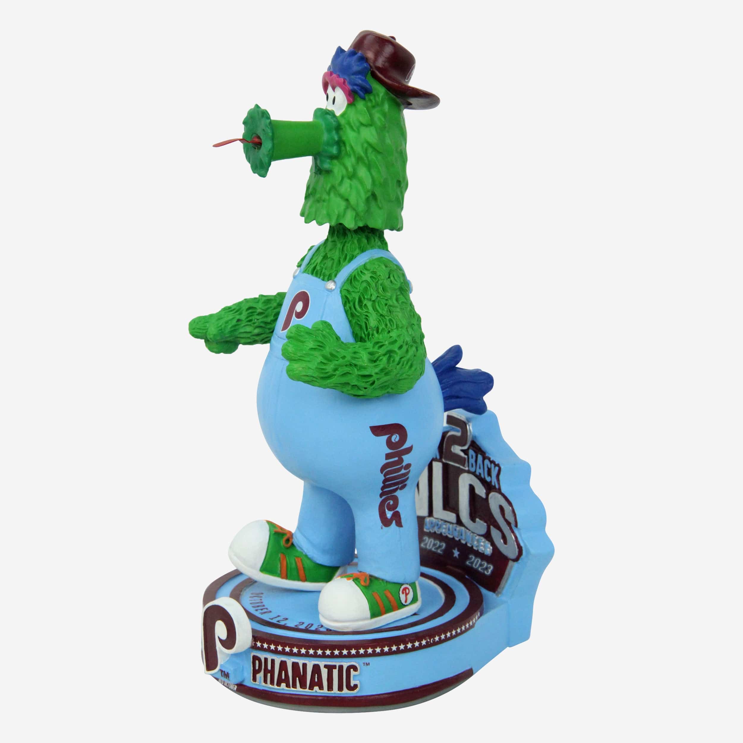 Phillie Phanatic Philadelphia Phillies Powder Blue Bib Overalls Back-to-Back NLCS Mascot Bobblehead - Image 4