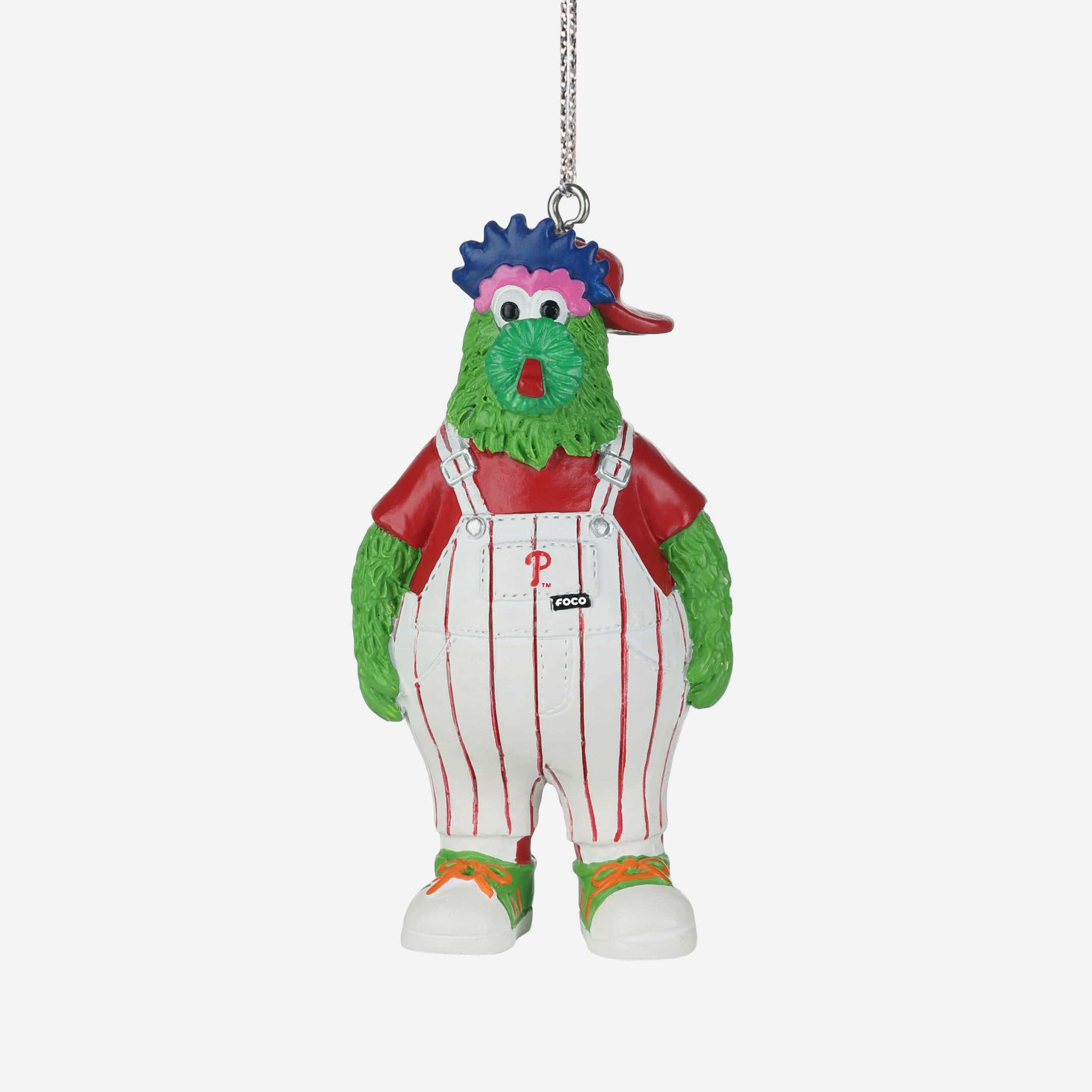 Phillie Phanatic Philadelphia Phillies Bib Overalls Mini Mascot Ornament