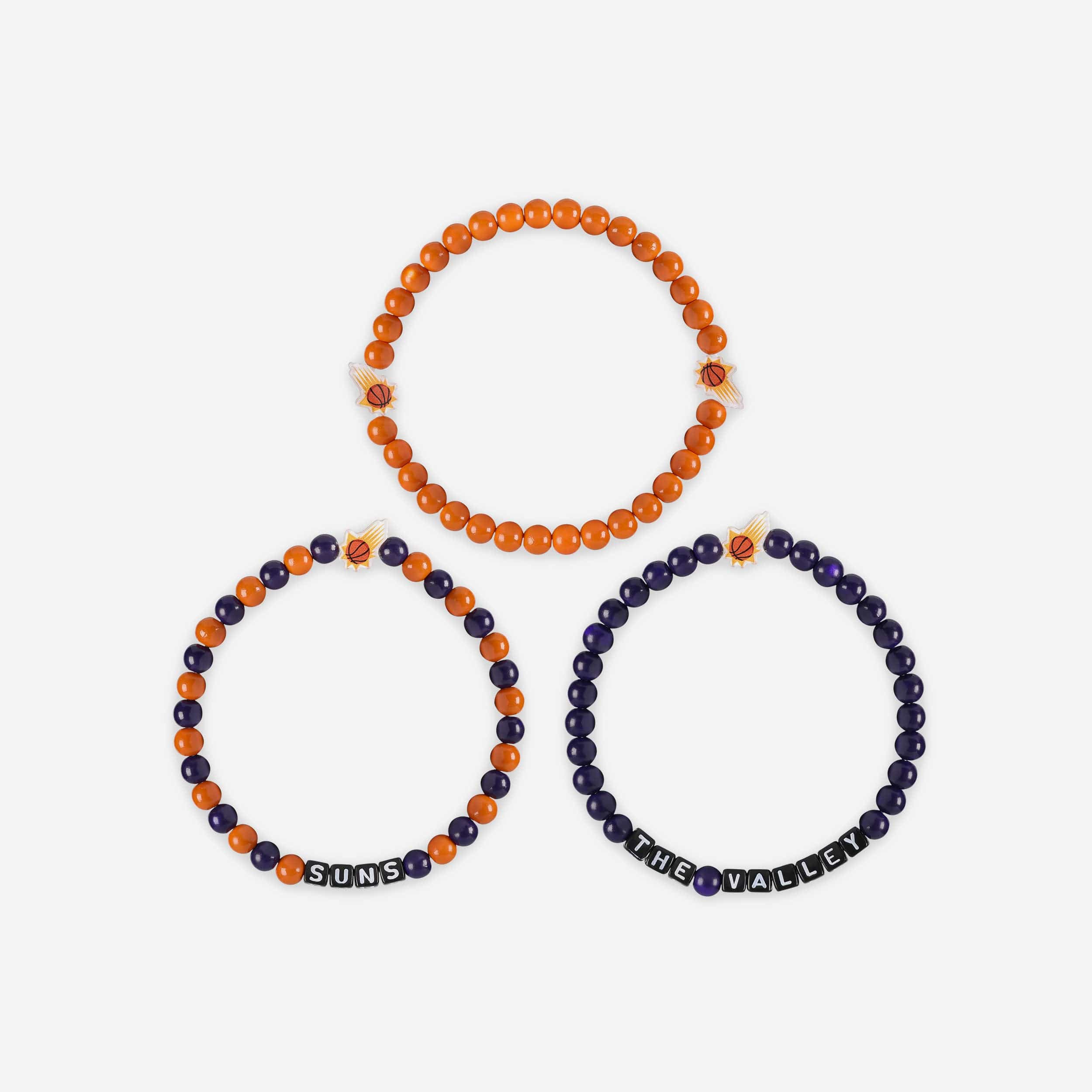 Phoenix Suns 3 Pack Beaded Friendship Bracelet - Image 3