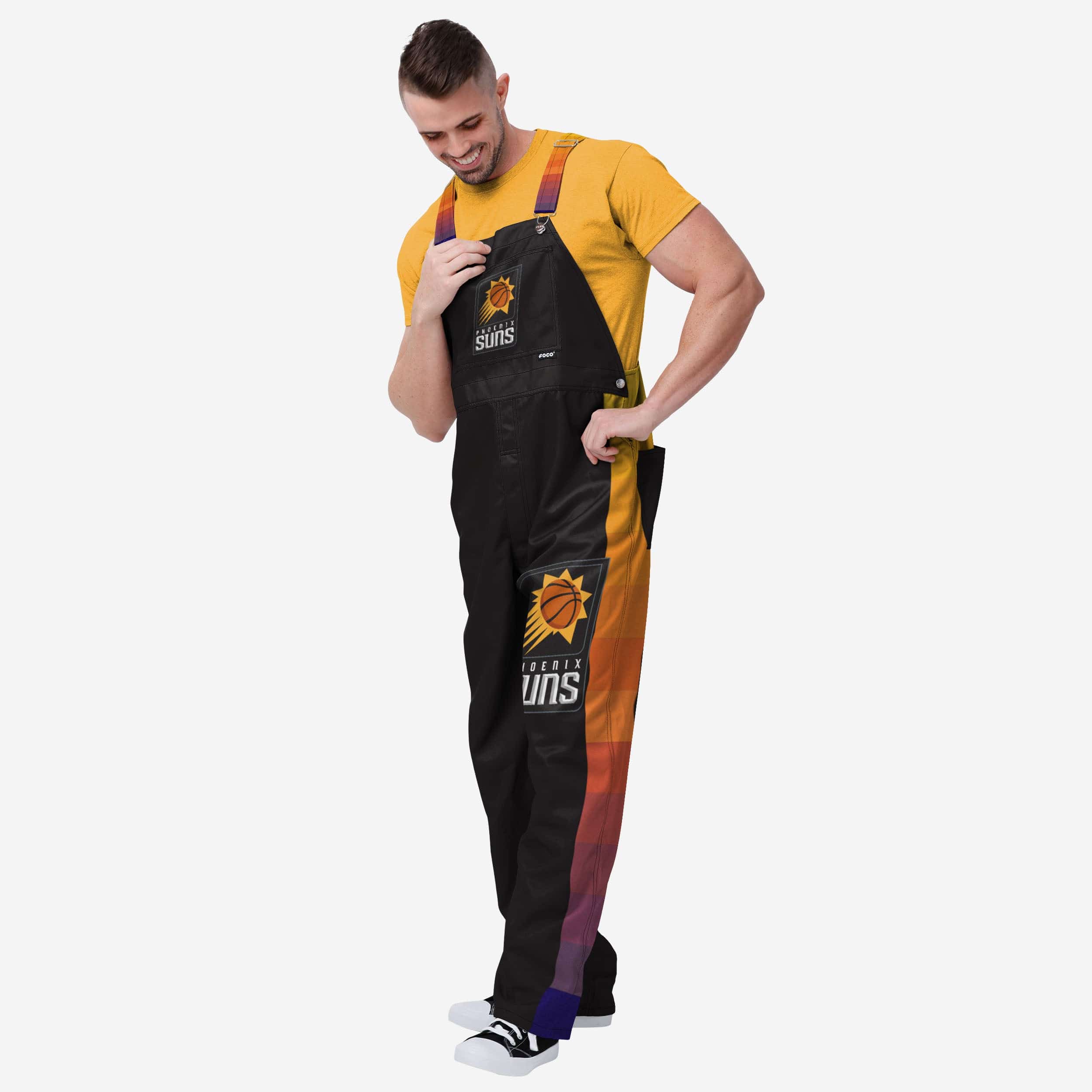 Phoenix Suns Mens Team Stripe Bib Overalls