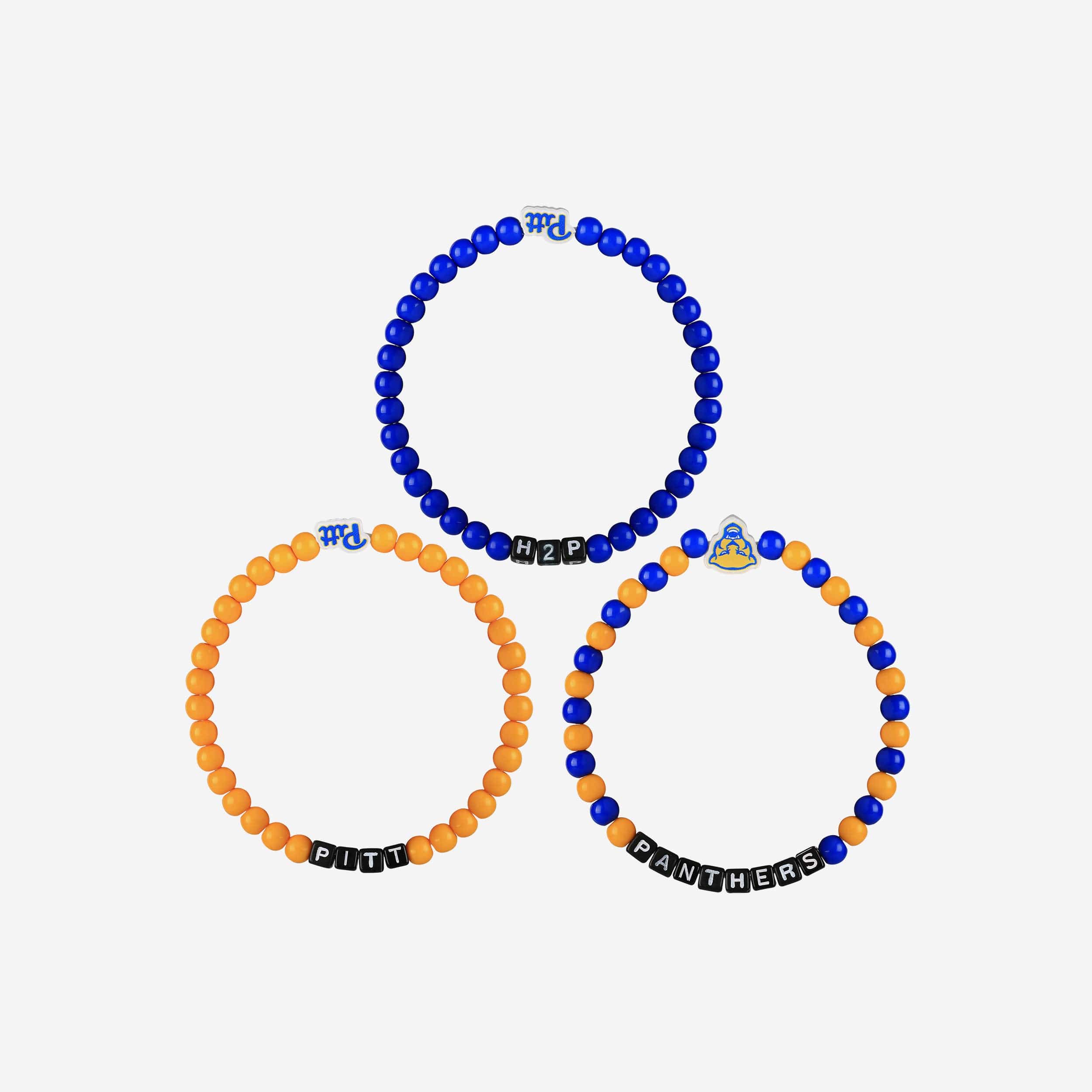 Pittsburgh Panthers 3 Pack Beaded Friendship Bracelet - Image 3