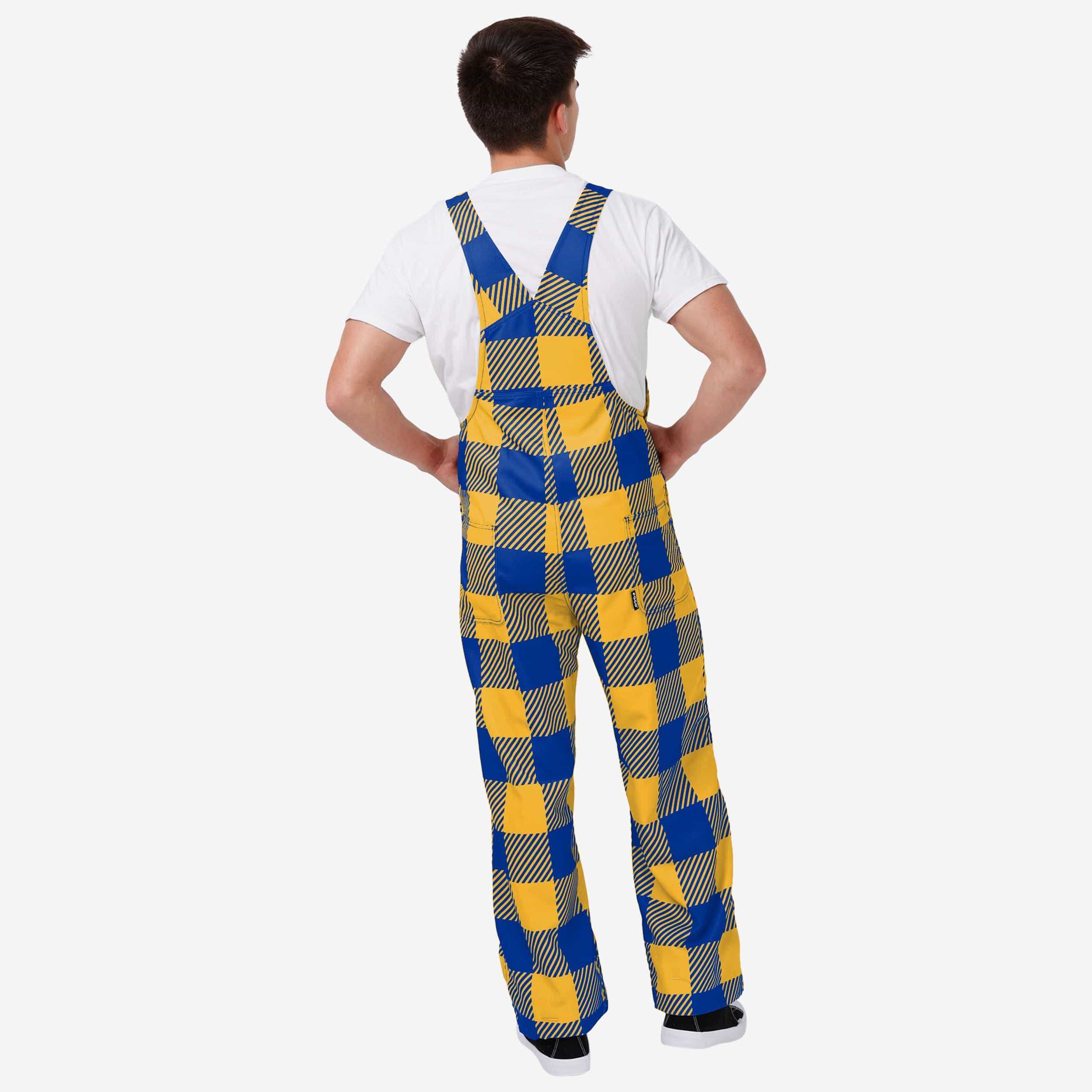 Pittsburgh Panthers Mens Plaid Bib Overalls - Image 2