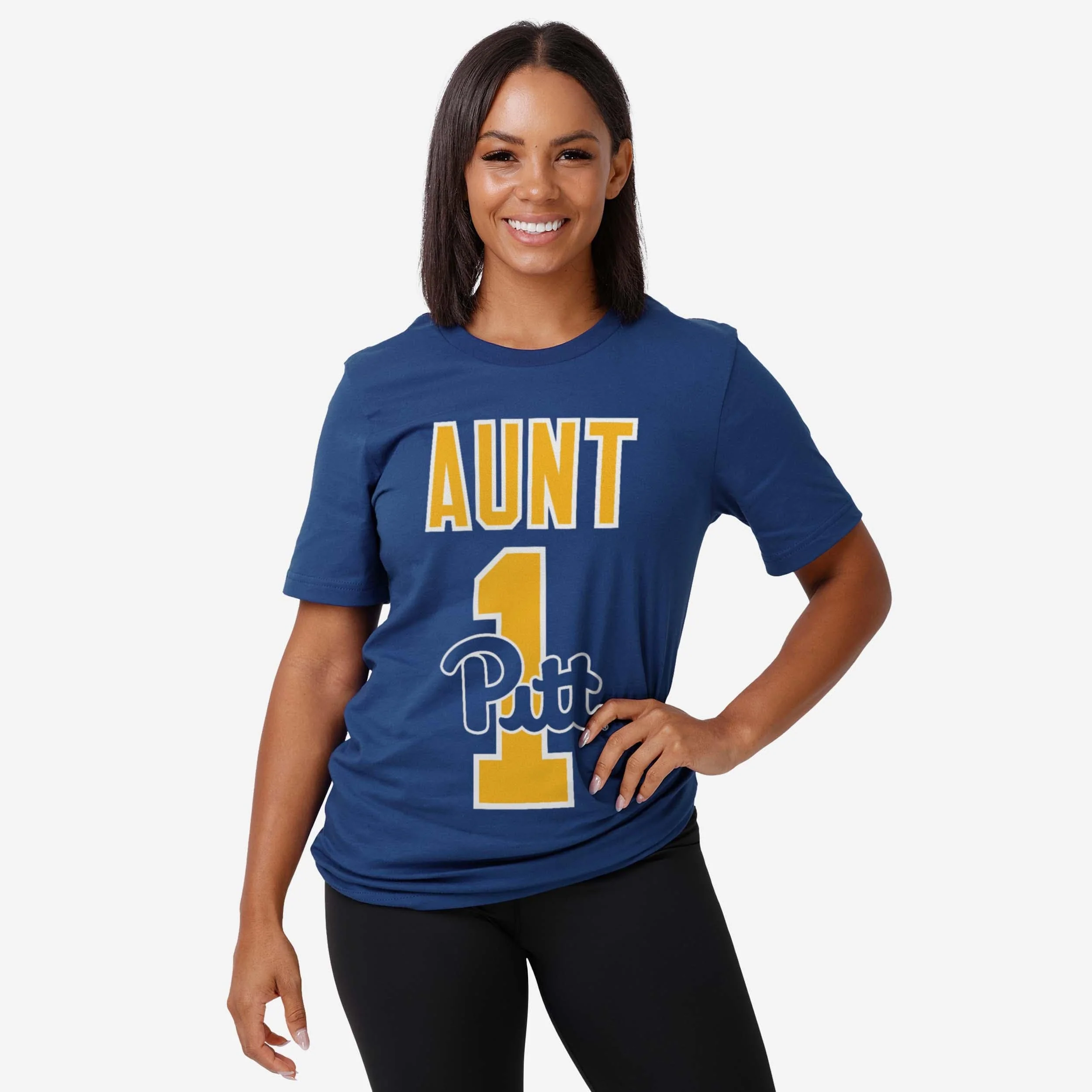 Pittsburgh Panthers Number 1 Aunt T-Shirt - Image 2