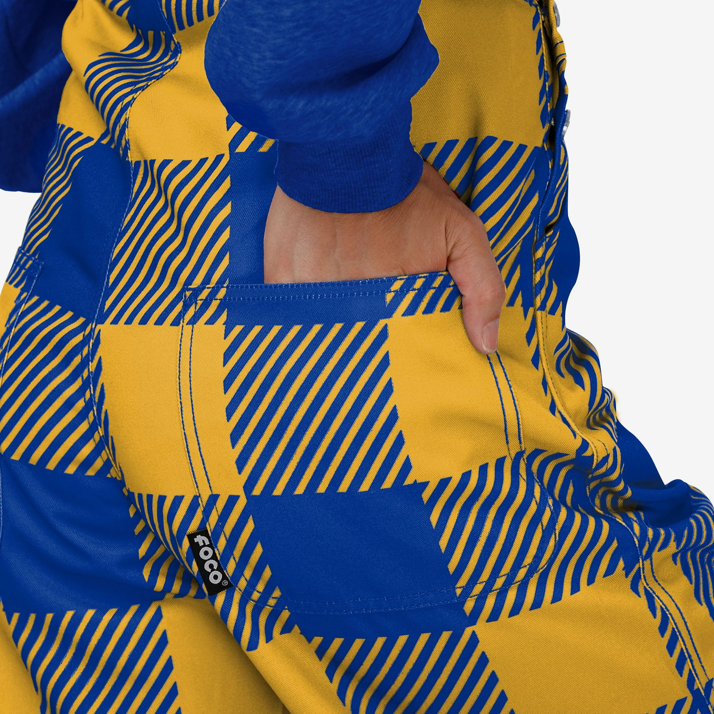 Pittsburgh Panthers Womens Plaid Bib Overalls - Image 6
