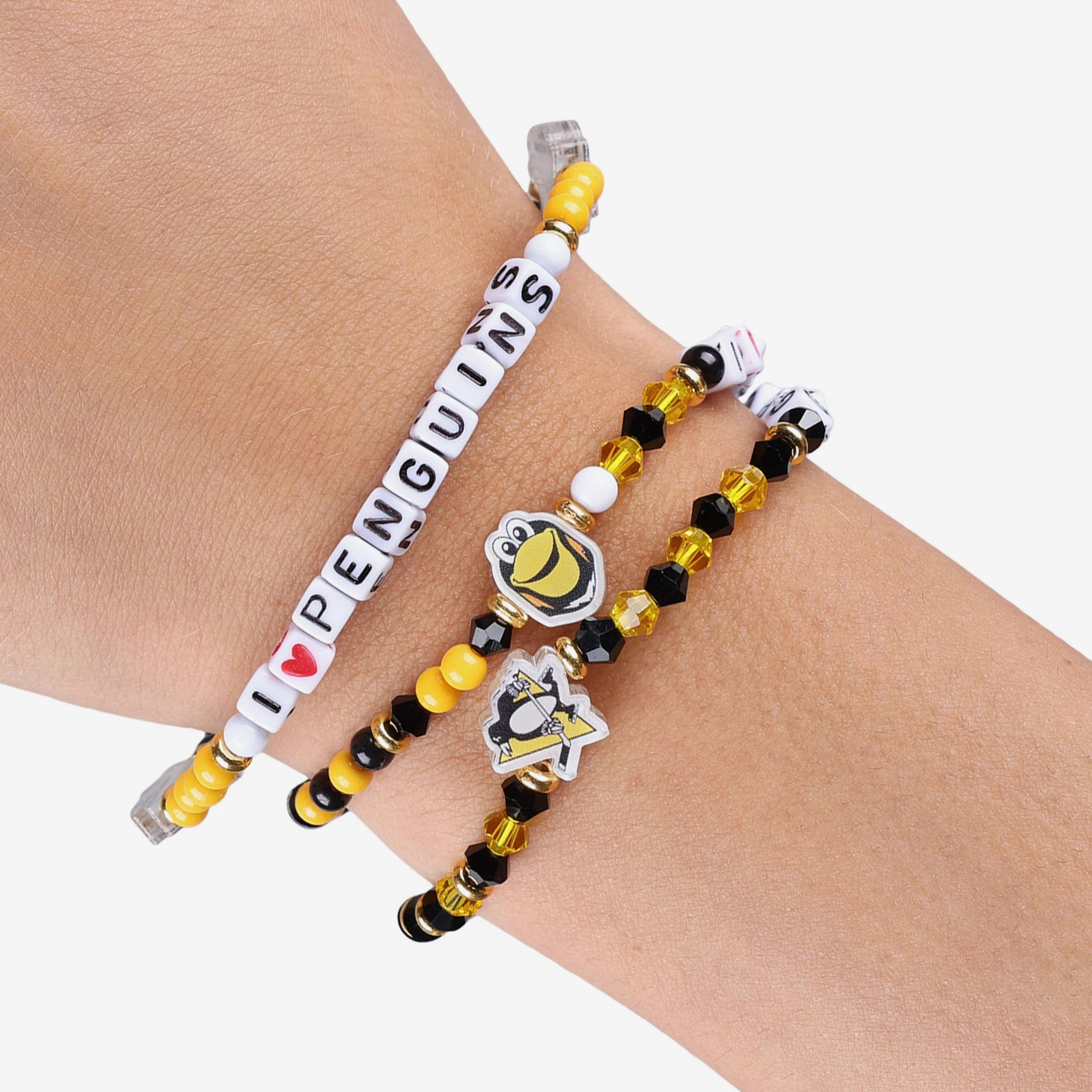 Pittsburgh Penguins 3 Pack Friendship Bracelet - Image 4