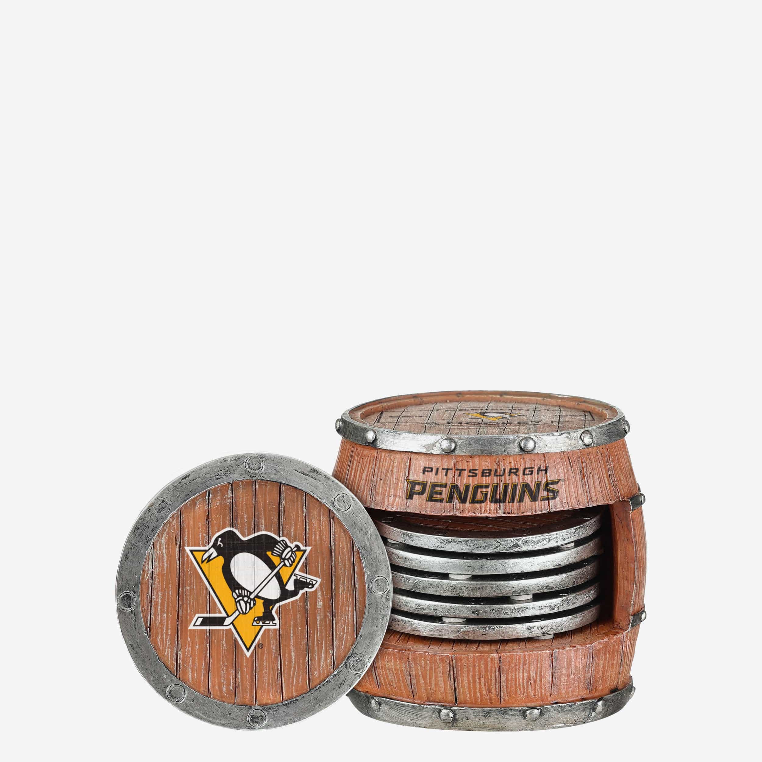 Pittsburgh Penguins 5 Pack Barrel Coaster Set
