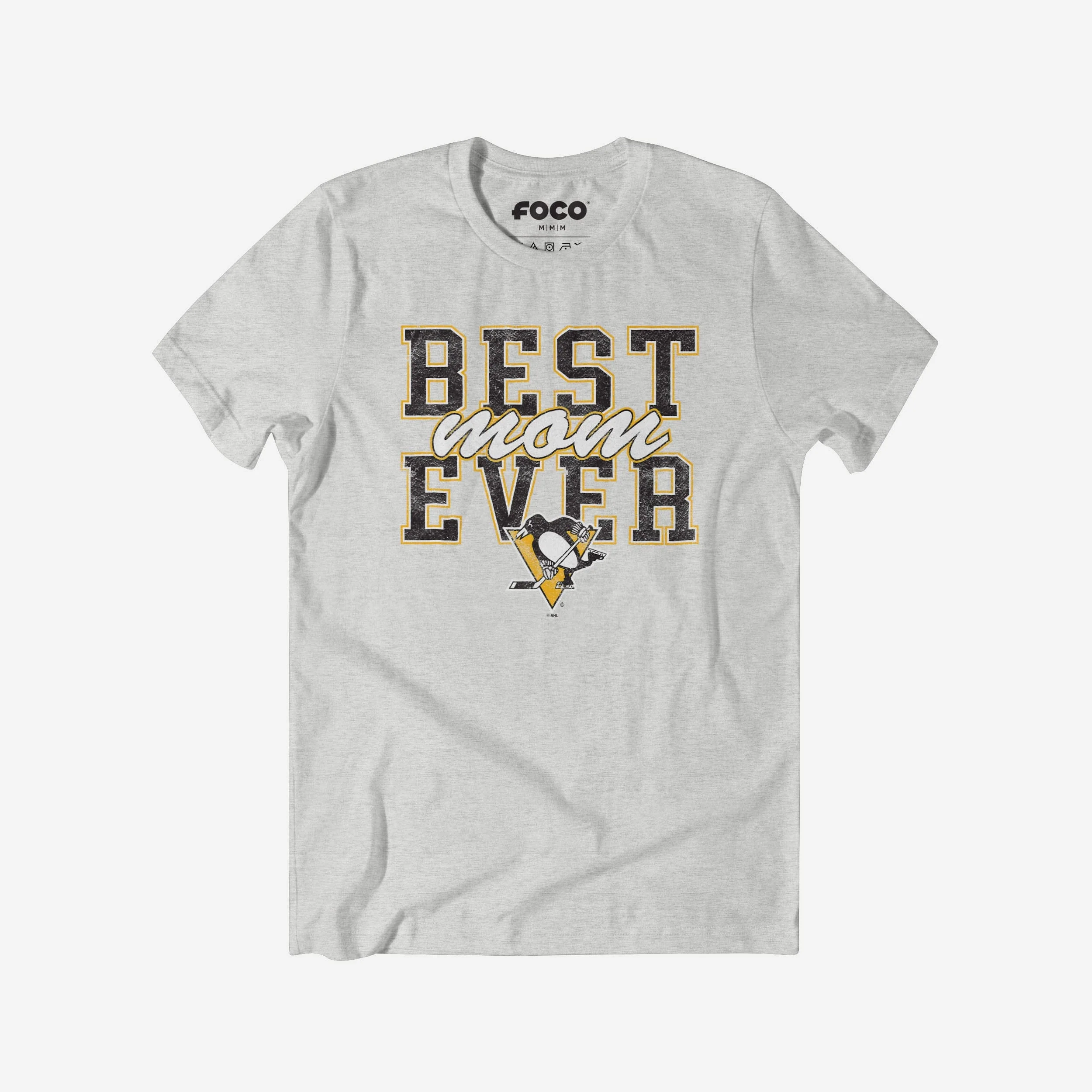 Pittsburgh Penguins Best Mom Ever Stacked T-Shirt