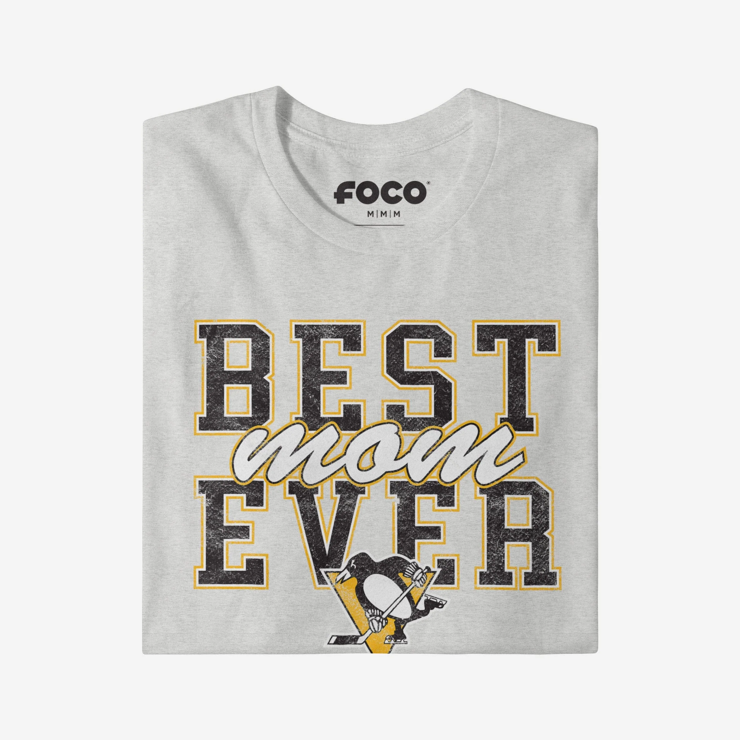 Pittsburgh Penguins Best Mom Ever Stacked T-Shirt - Image 3