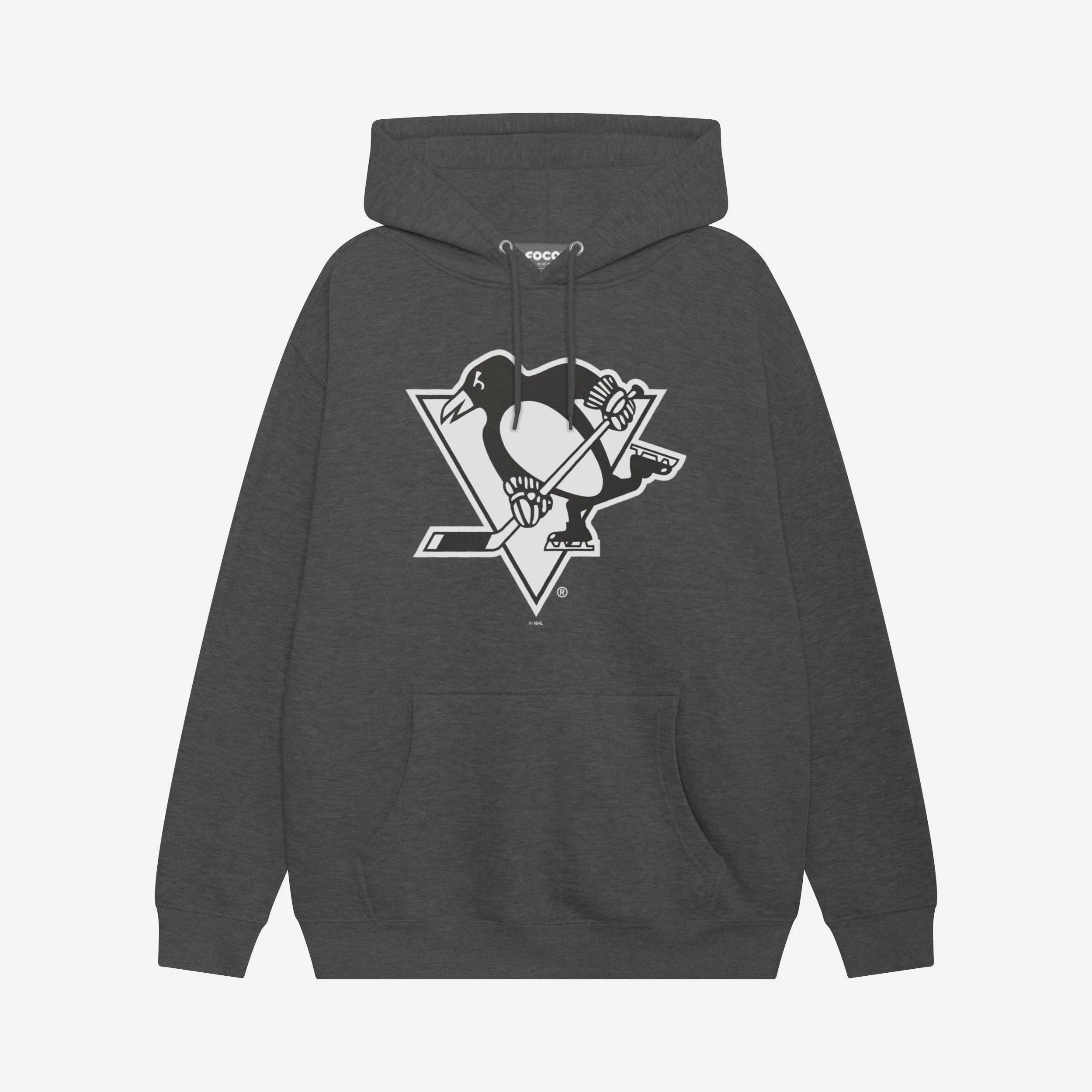 Pittsburgh Penguins Black & White Primary Logo Hoodie