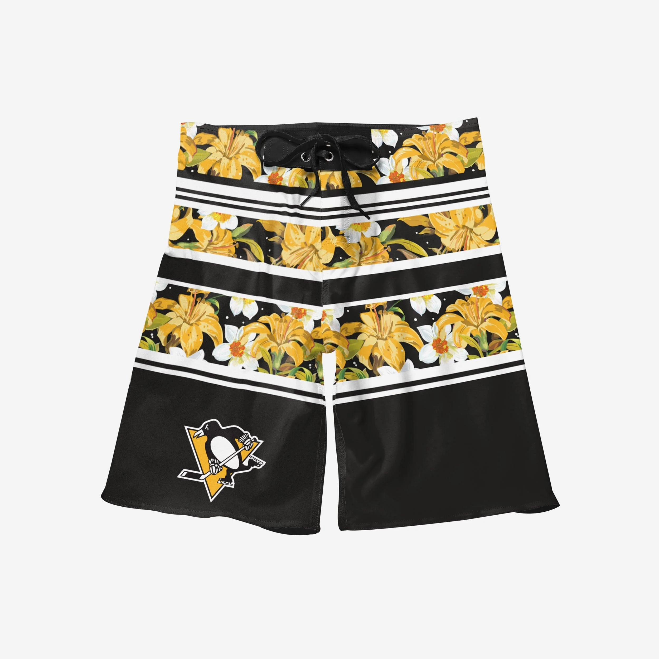 Pittsburgh Penguins Floral Stripe Boardshorts - Image 3