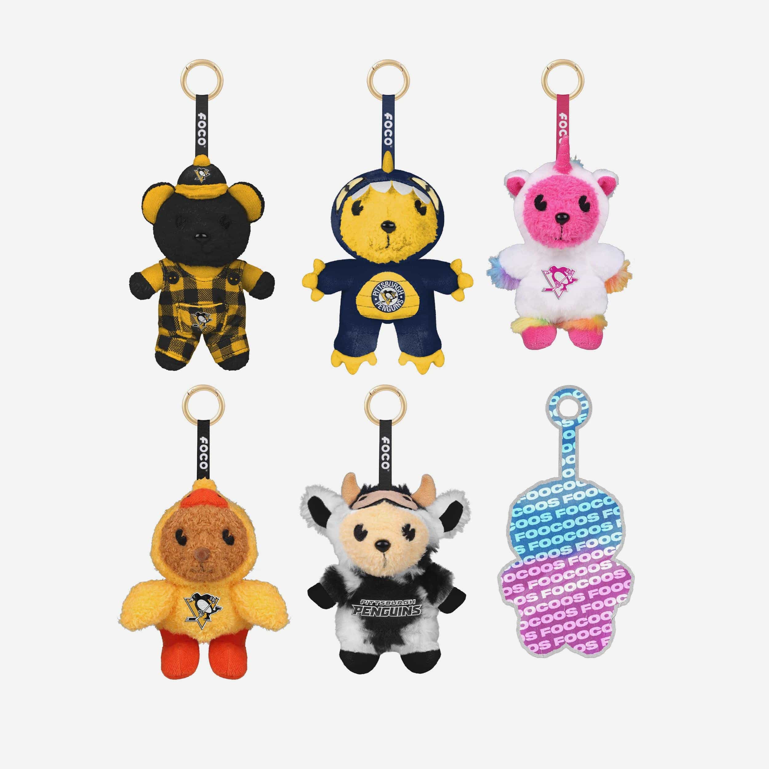 Pittsburgh Penguins FOOCOOS Plush Bag Charm Keychain Blind Box Series 1