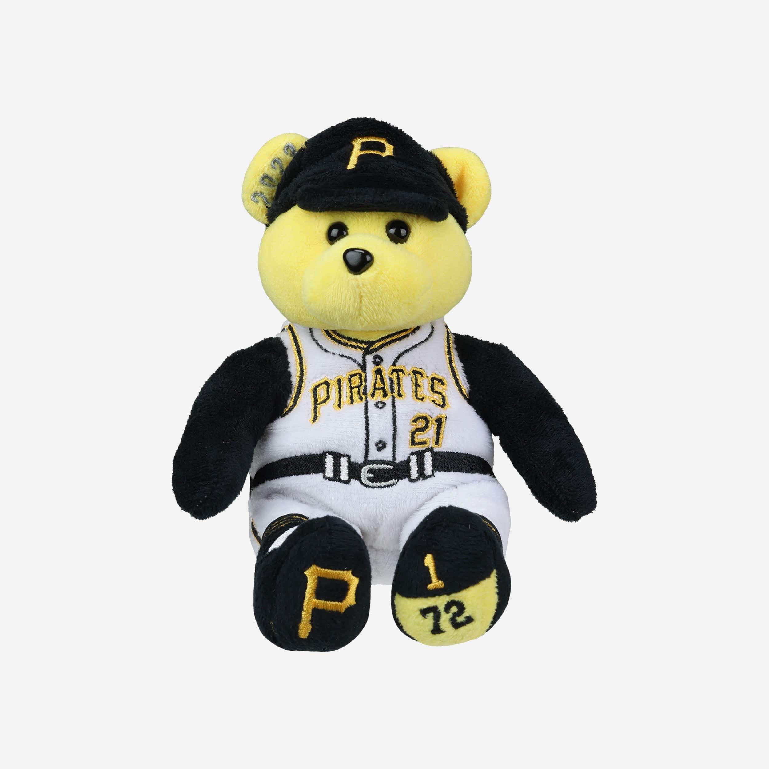 Pittsburgh Pirates 2023 Roberto Clemente Day Team Beans Commemorative Embroidered Bear - Image 5