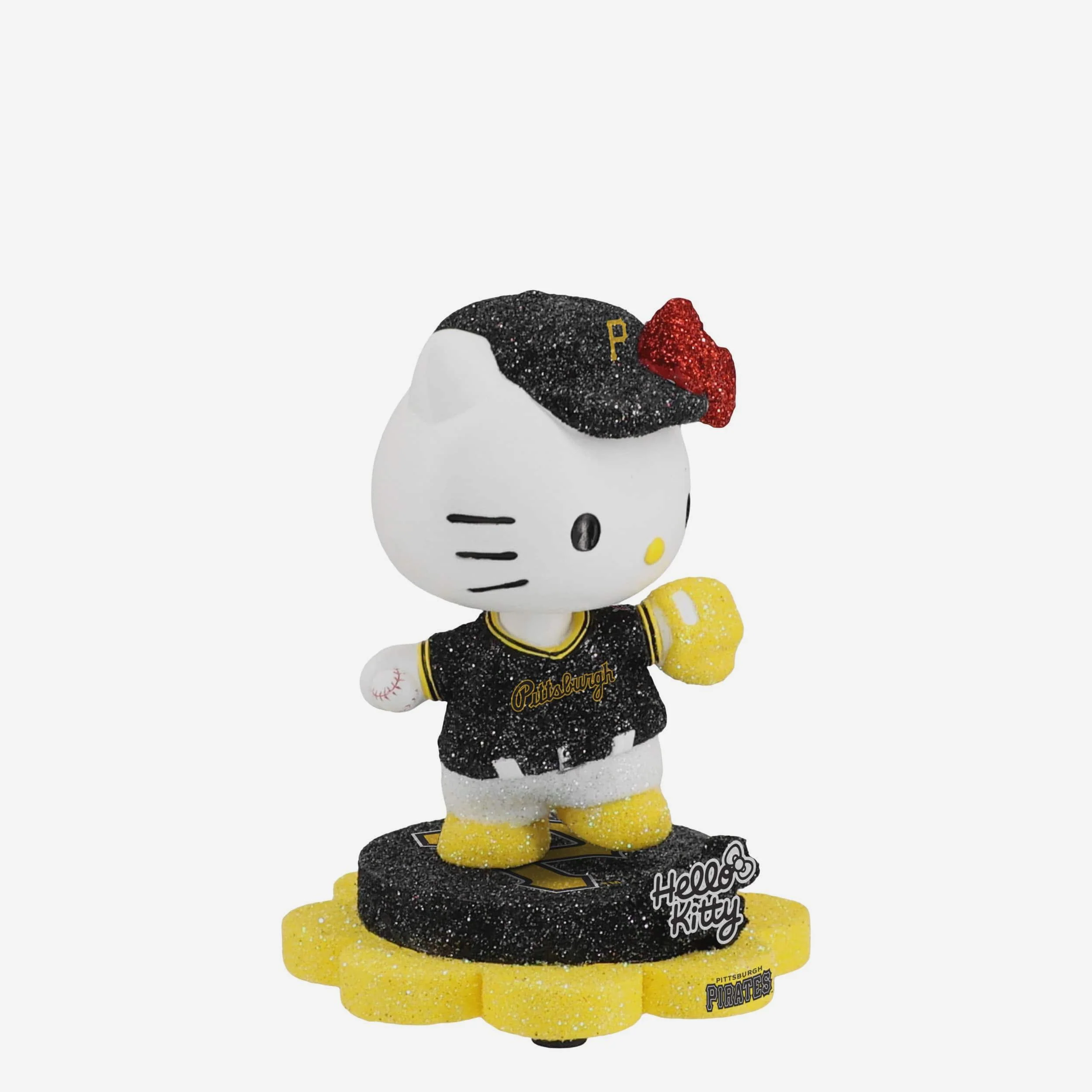 Pittsburgh Pirates Hello Kitty® Glitter Mini Bobblehead - Image 4