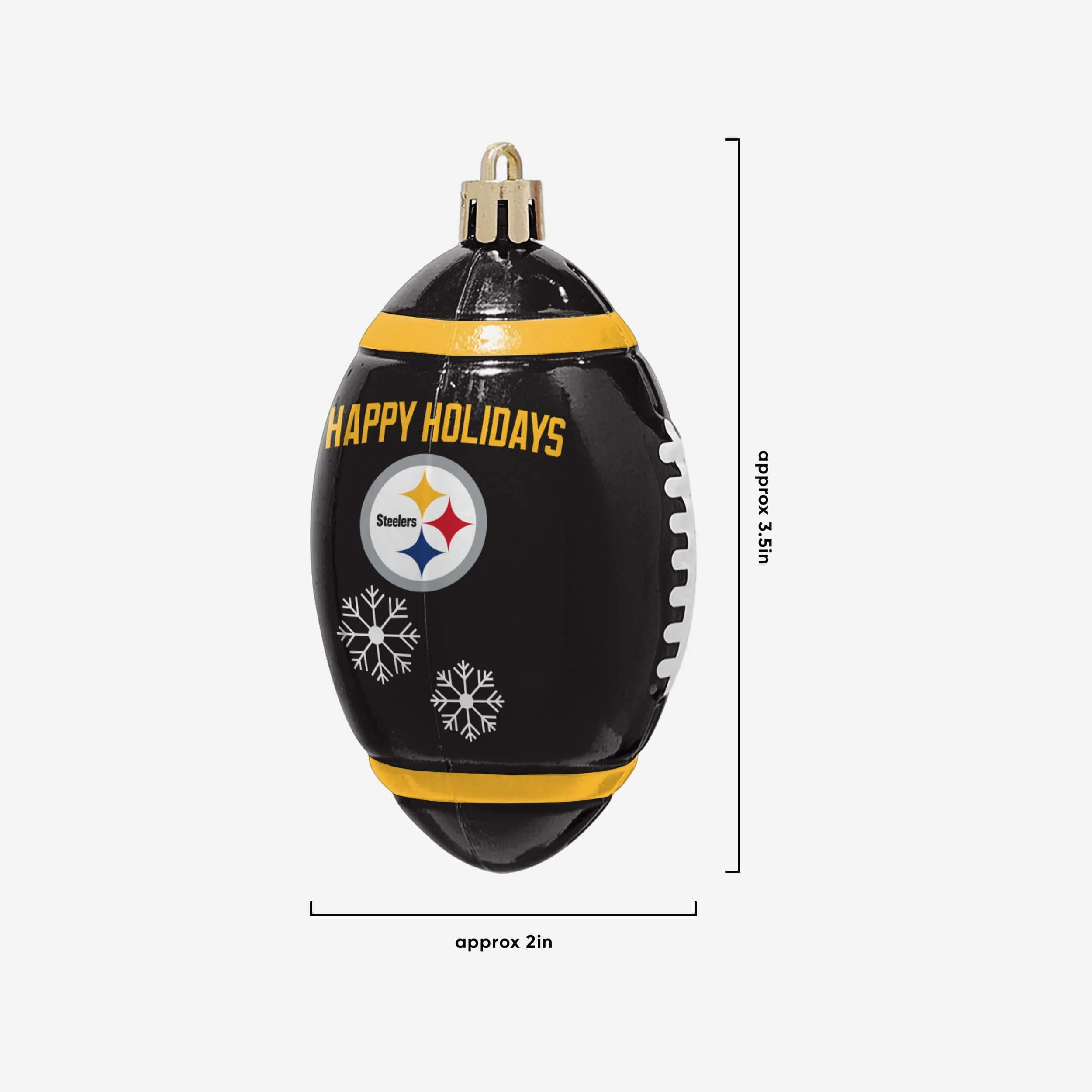 Pittsburgh Steelers 12 Pack Football Ornament Set - Image 3