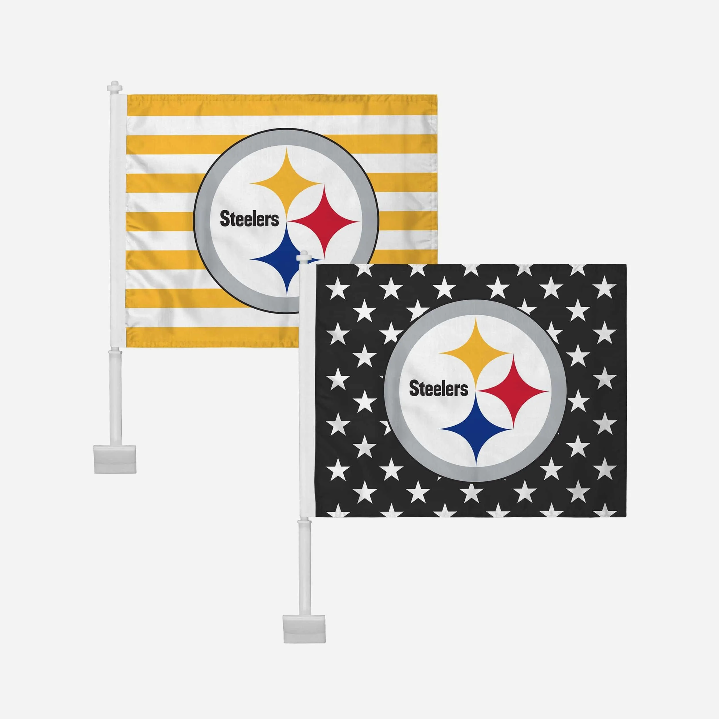 Pittsburgh Steelers 2 Pack Solid Americana Car Flag