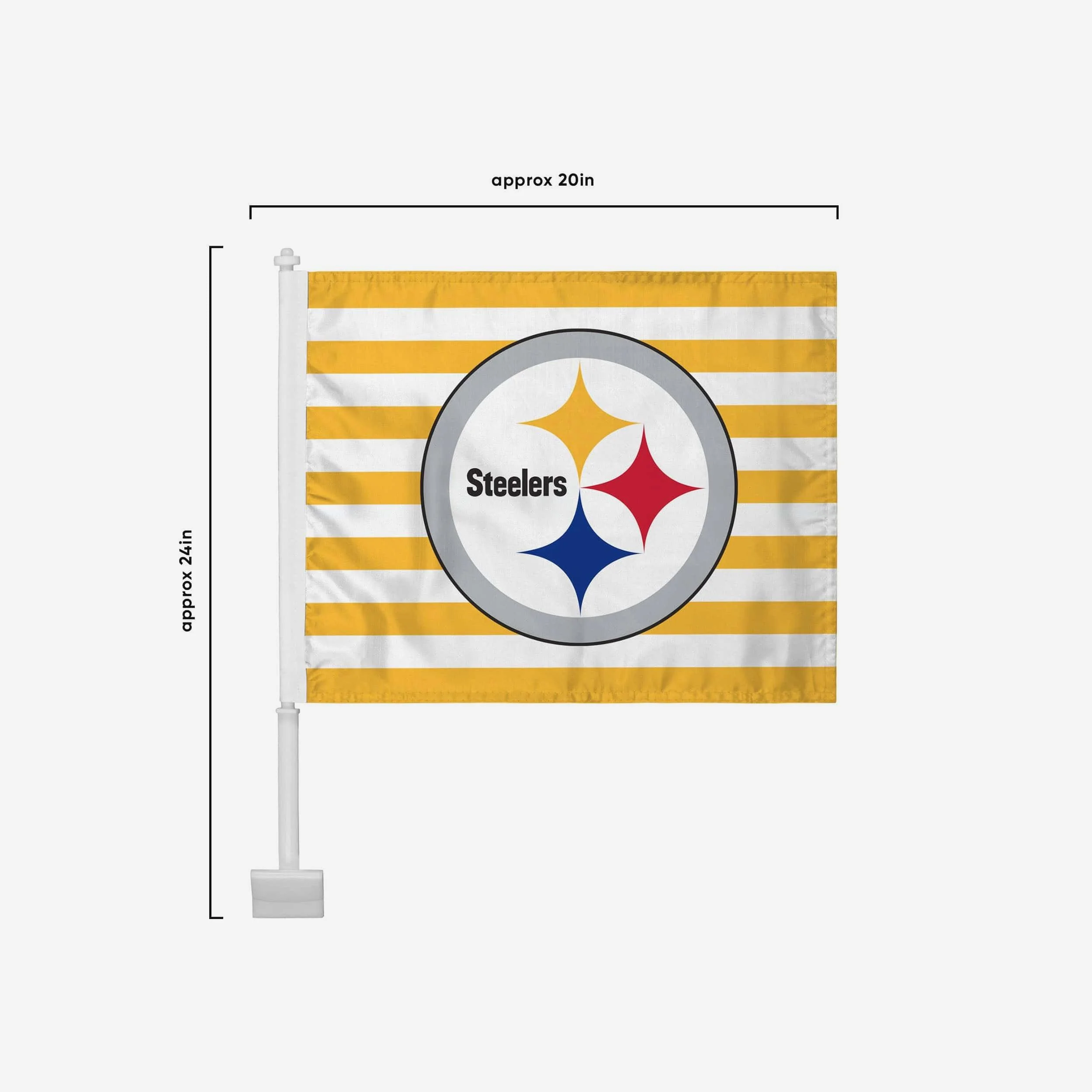 Pittsburgh Steelers 2 Pack Solid Americana Car Flag - Image 4