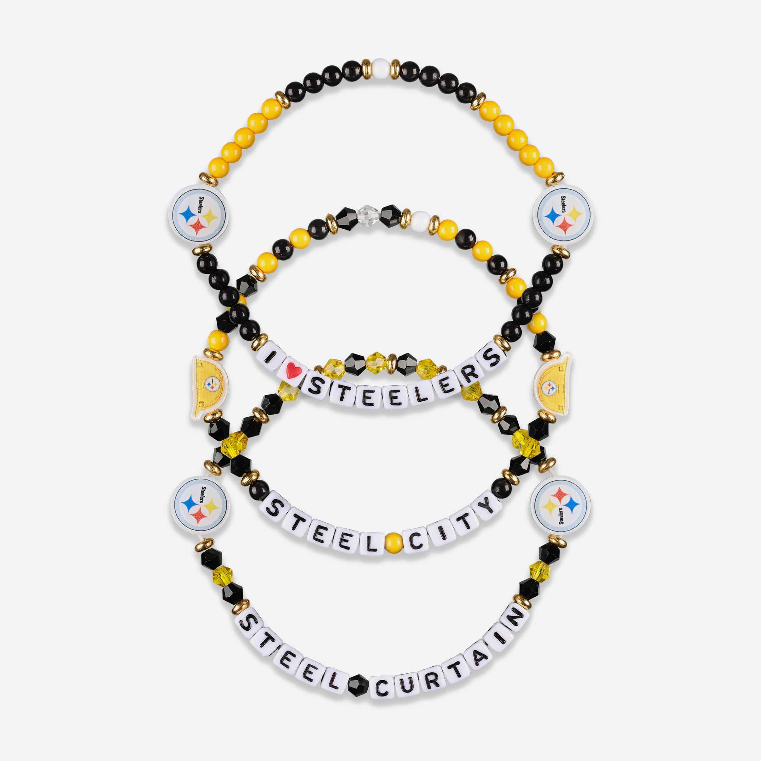 Pittsburgh Steelers 3 Pack Friendship Bracelet