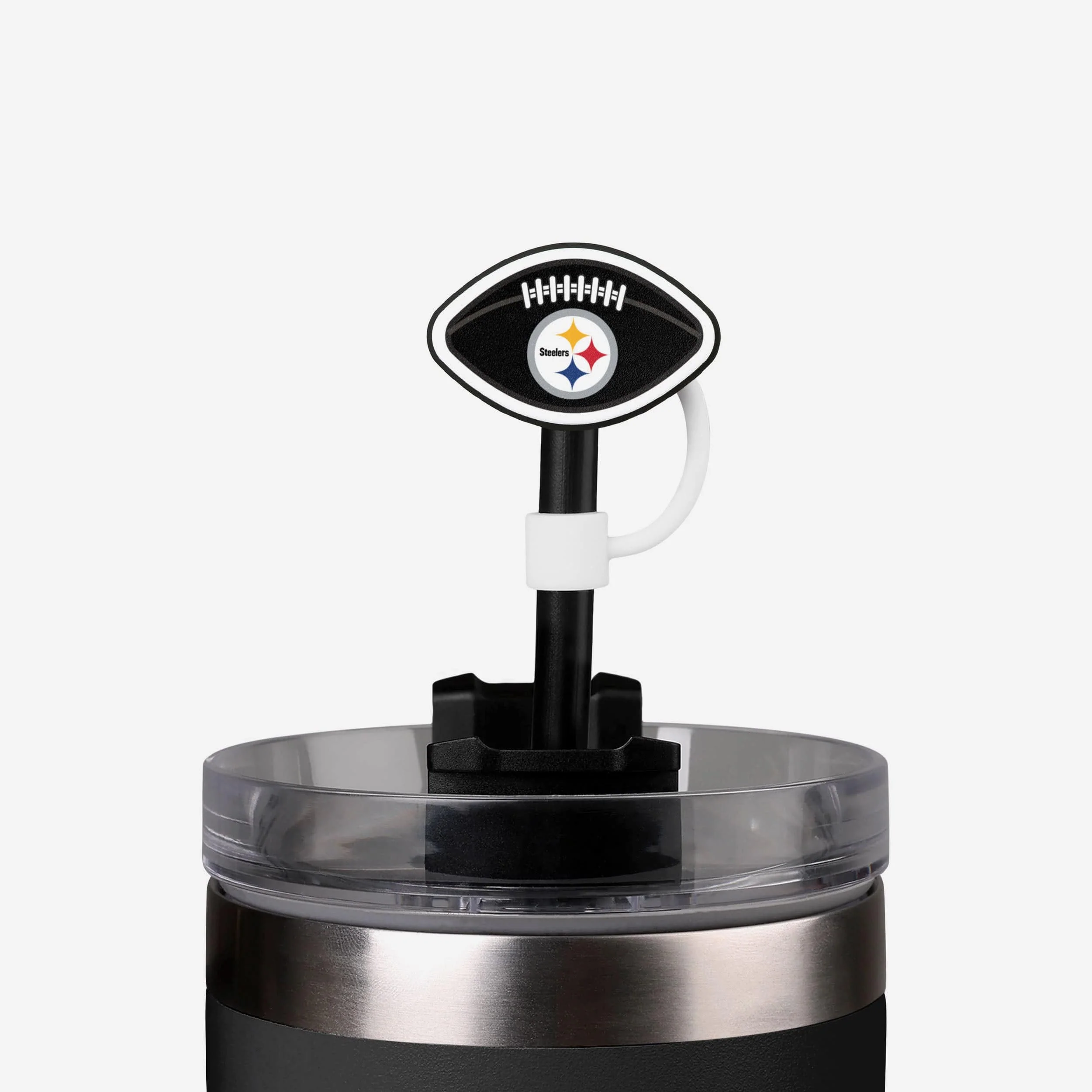 Pittsburgh Steelers 3 Pack Primary Logo Straw Toppers - Image 2