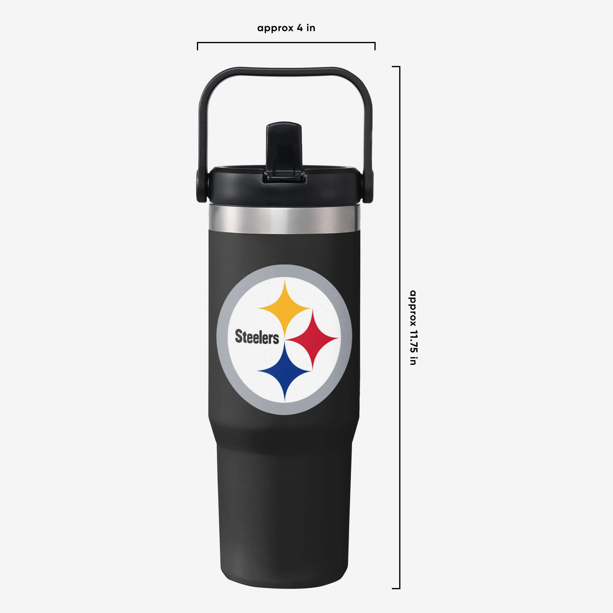 Pittsburgh Steelers 30 oz Straw Tumbler - Image 5