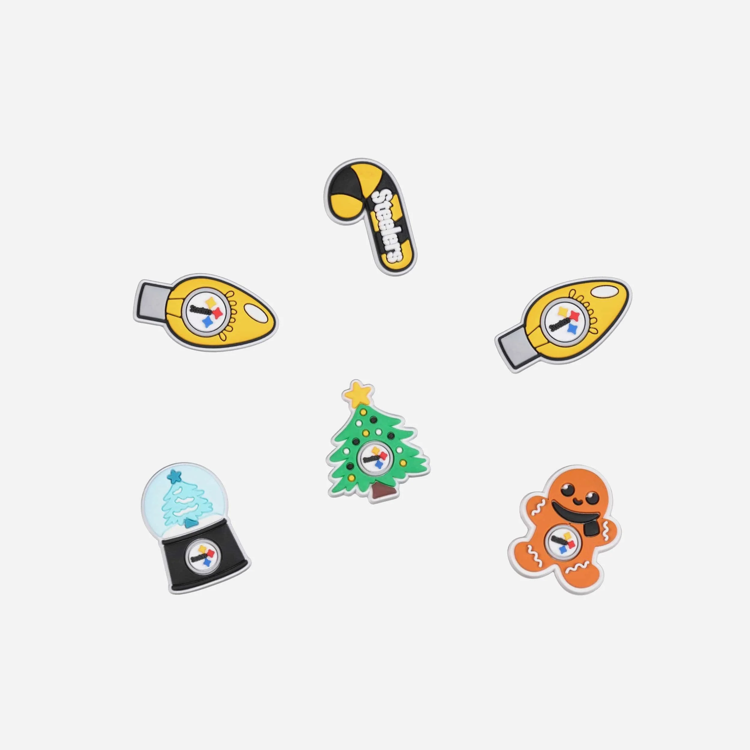 Pittsburgh Steelers 6 Pack Holiday Team Clog Charms