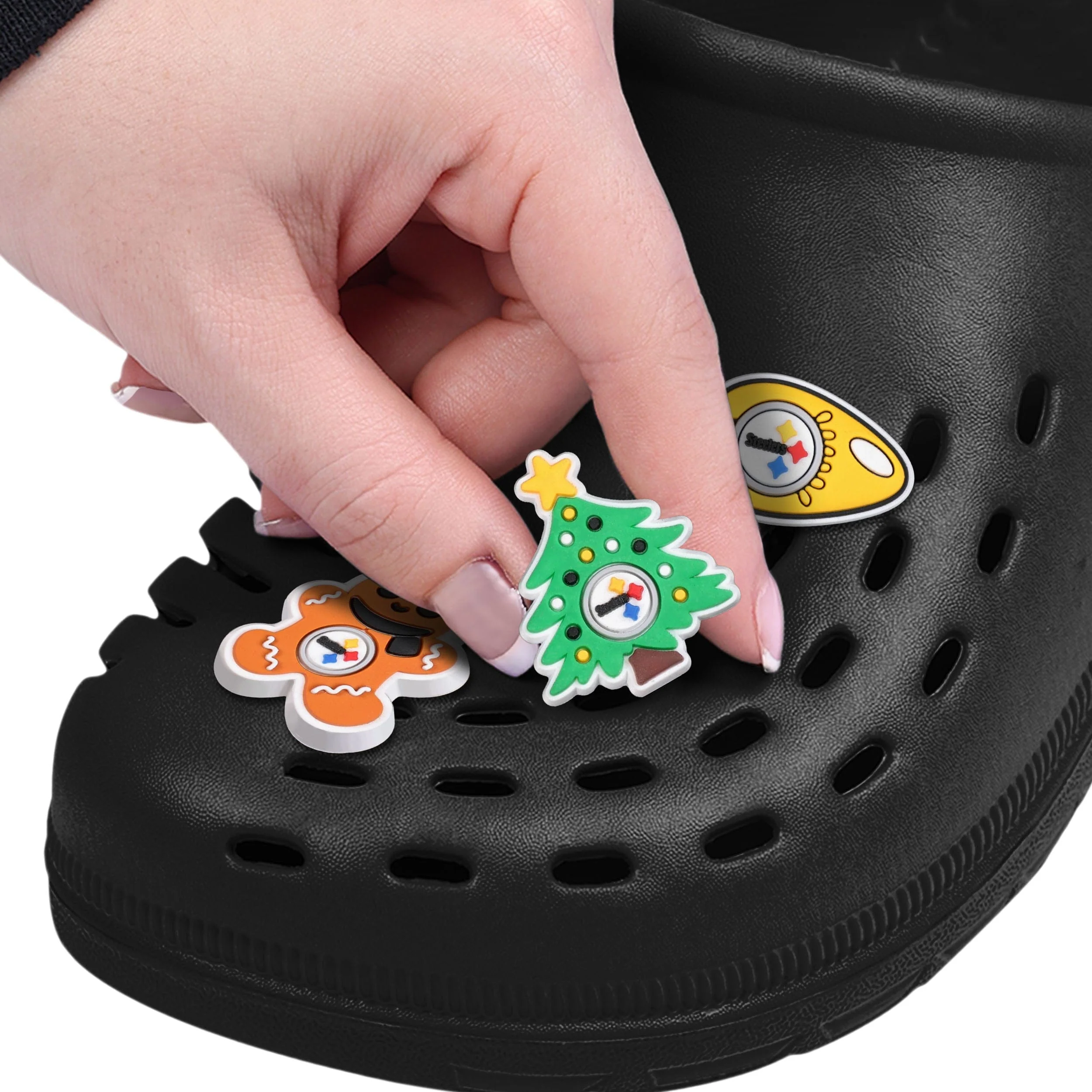 Pittsburgh Steelers 6 Pack Holiday Team Clog Charms - Image 3