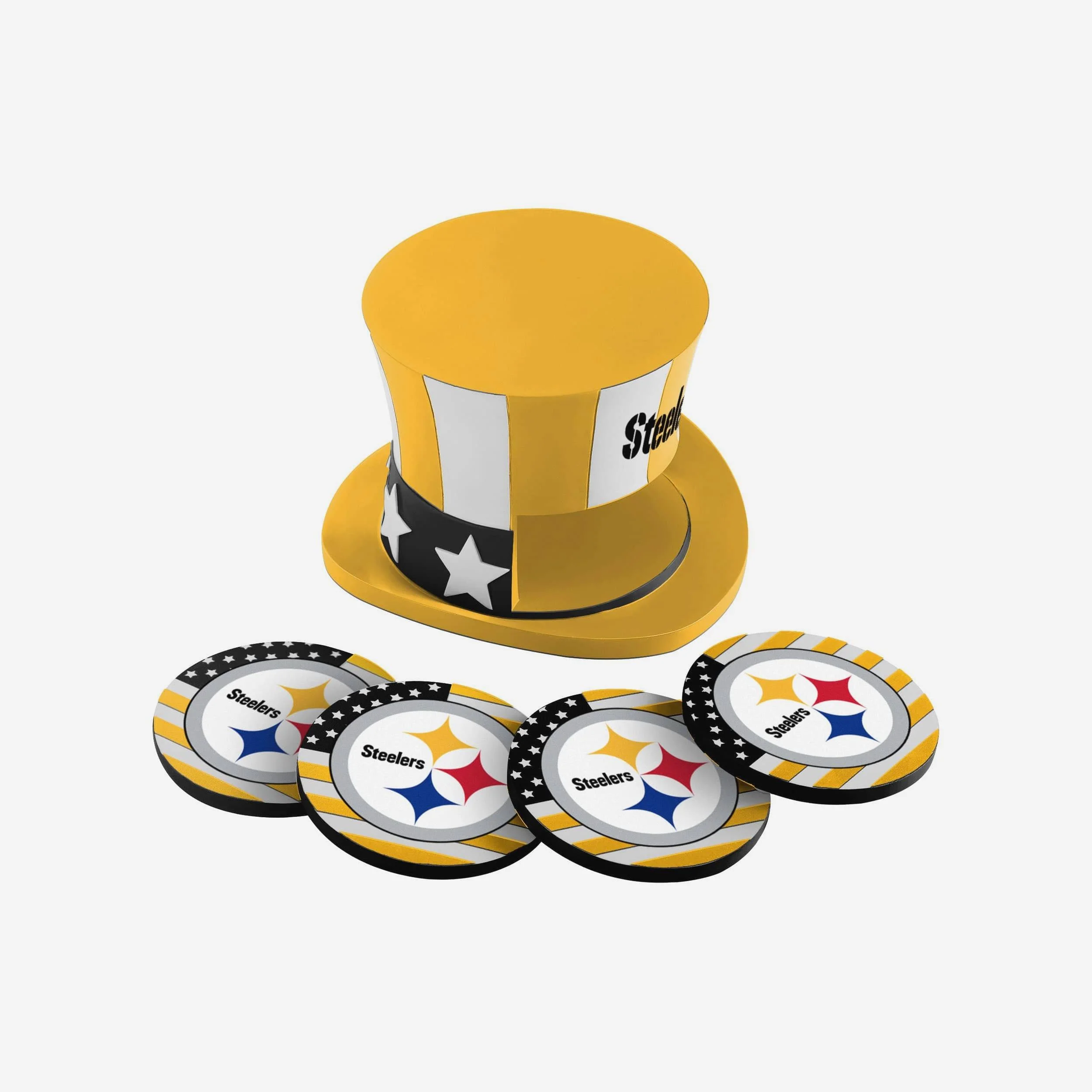 Pittsburgh Steelers Americana Resin Coaster Set - Image 3