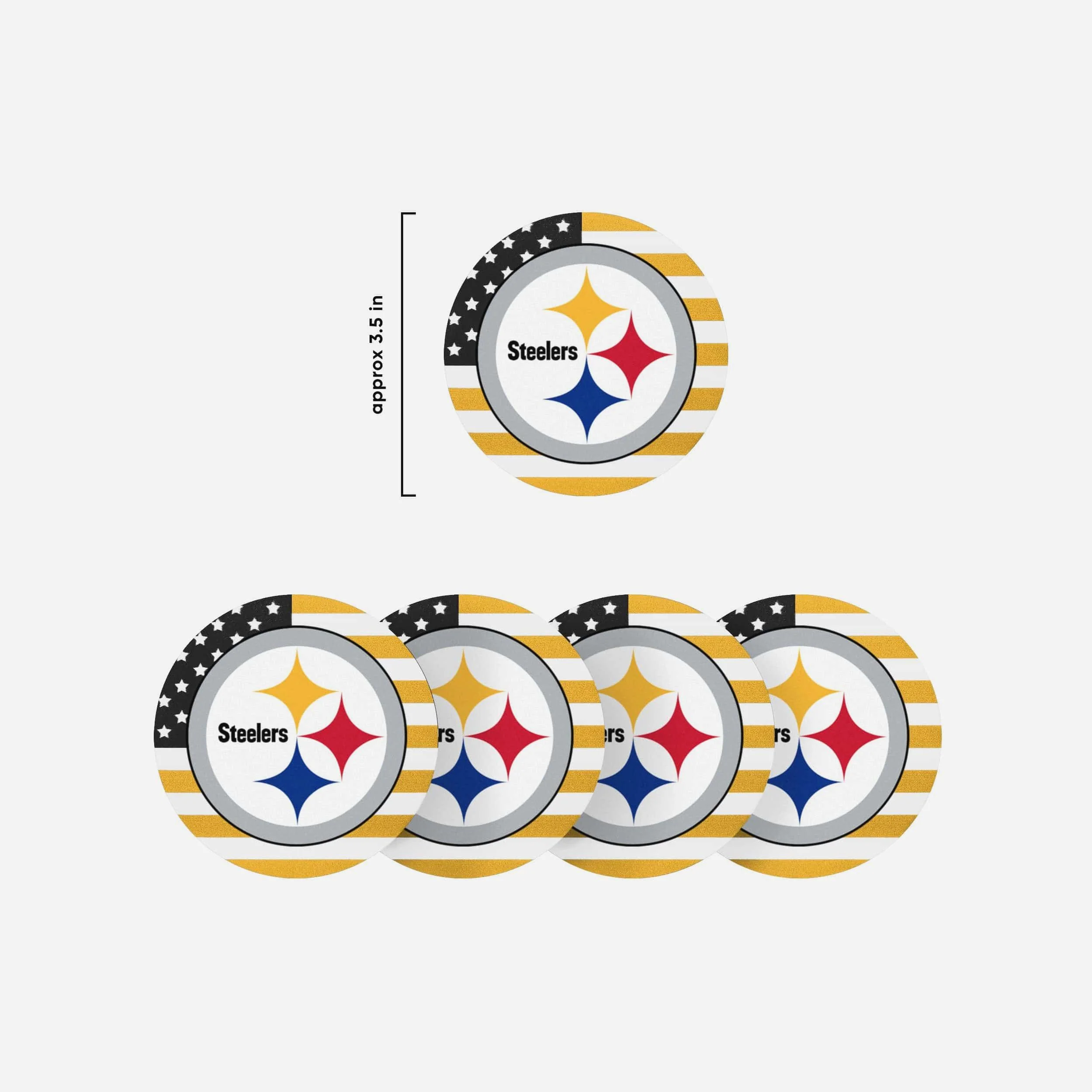 Pittsburgh Steelers Americana Resin Coaster Set - Image 5