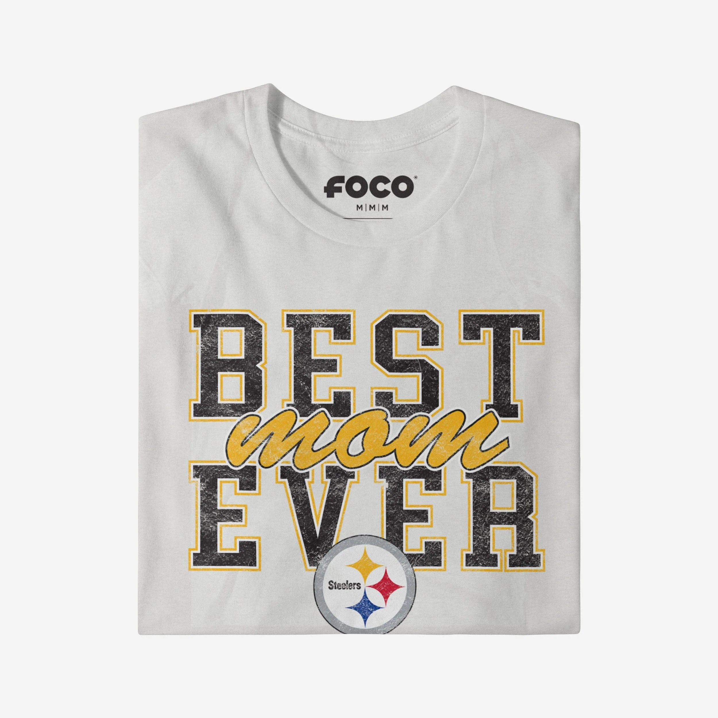Pittsburgh Steelers Best Mom Ever Stacked T-Shirt - Image 3