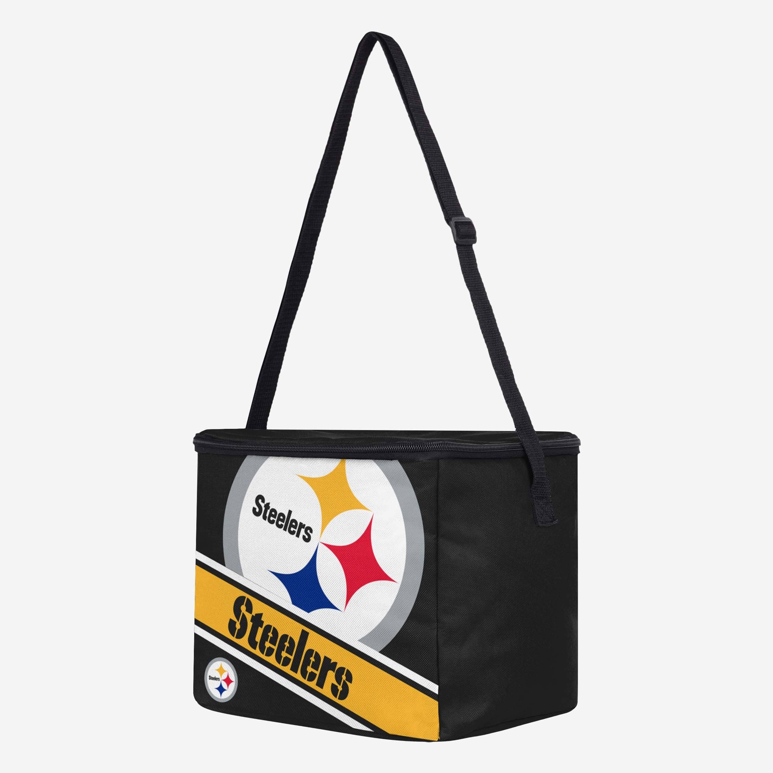 Pittsburgh Steelers Big Logo Stripe 12 Pack Cooler - Image 2