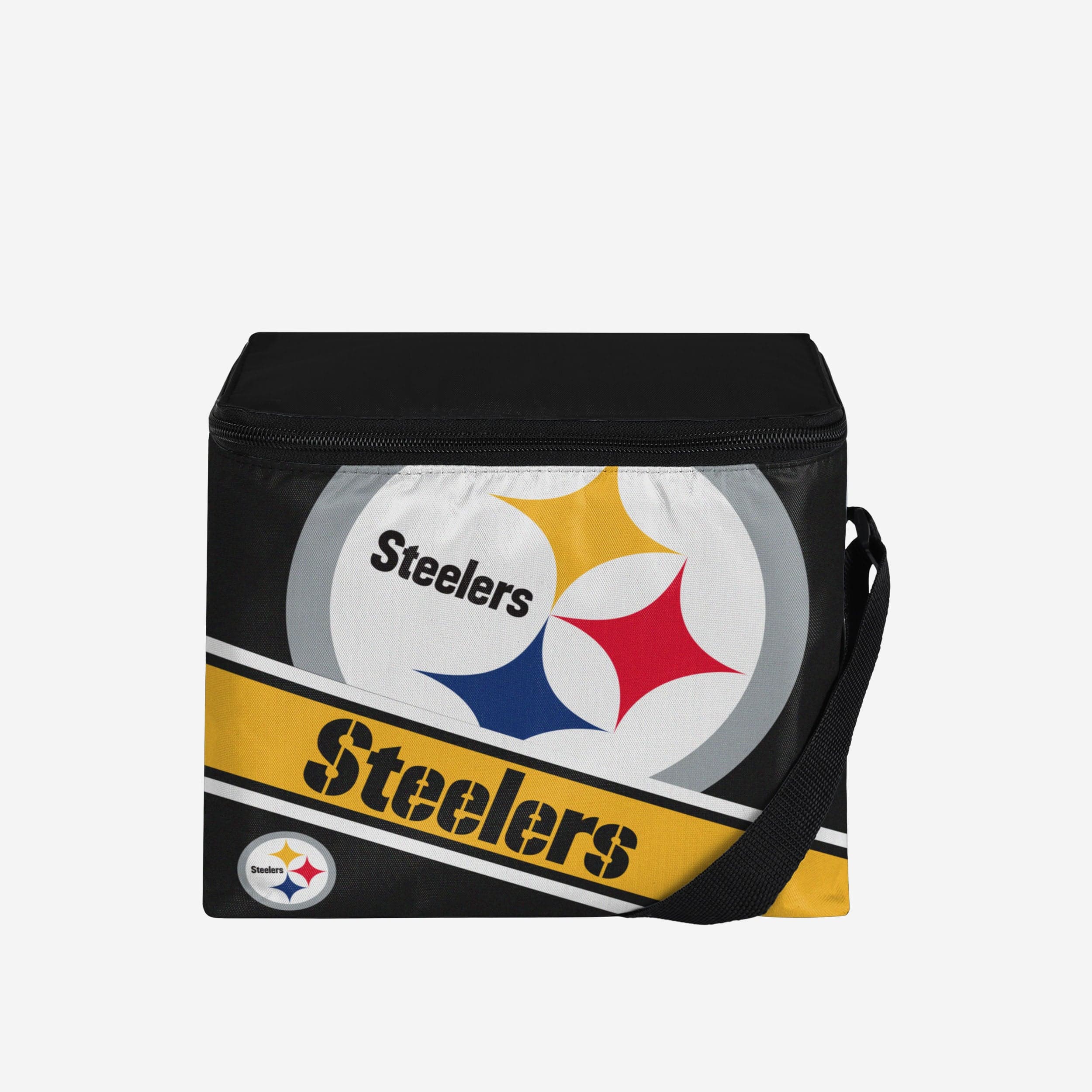 Pittsburgh Steelers Big Logo Stripe 6 Pack Cooler
