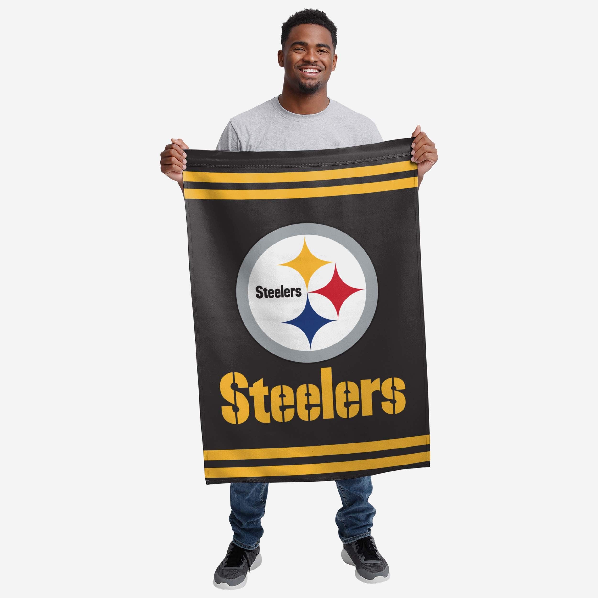 Pittsburgh Steelers Big Logo Vertical Flag - Image 2