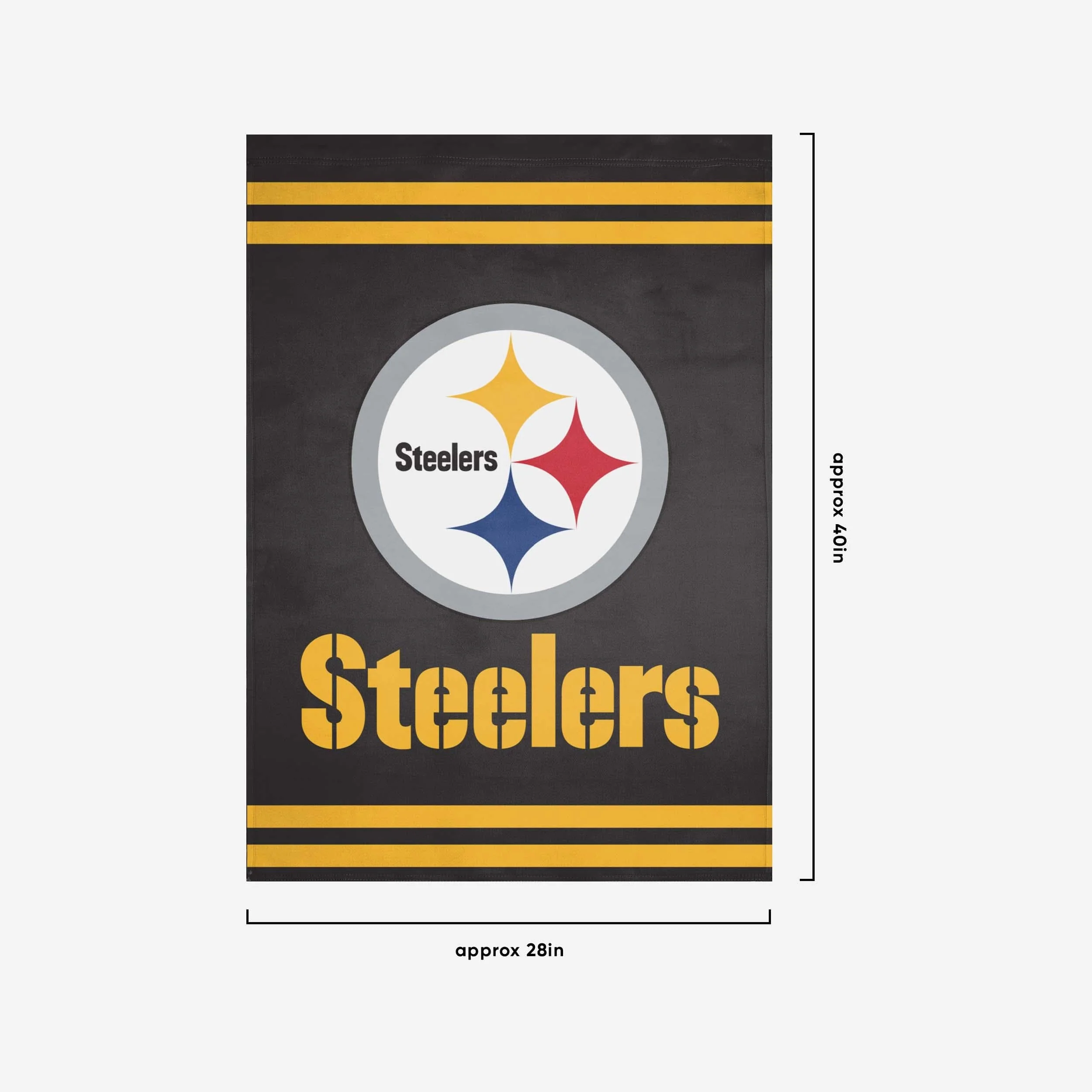Pittsburgh Steelers Big Logo Vertical Flag - Image 3