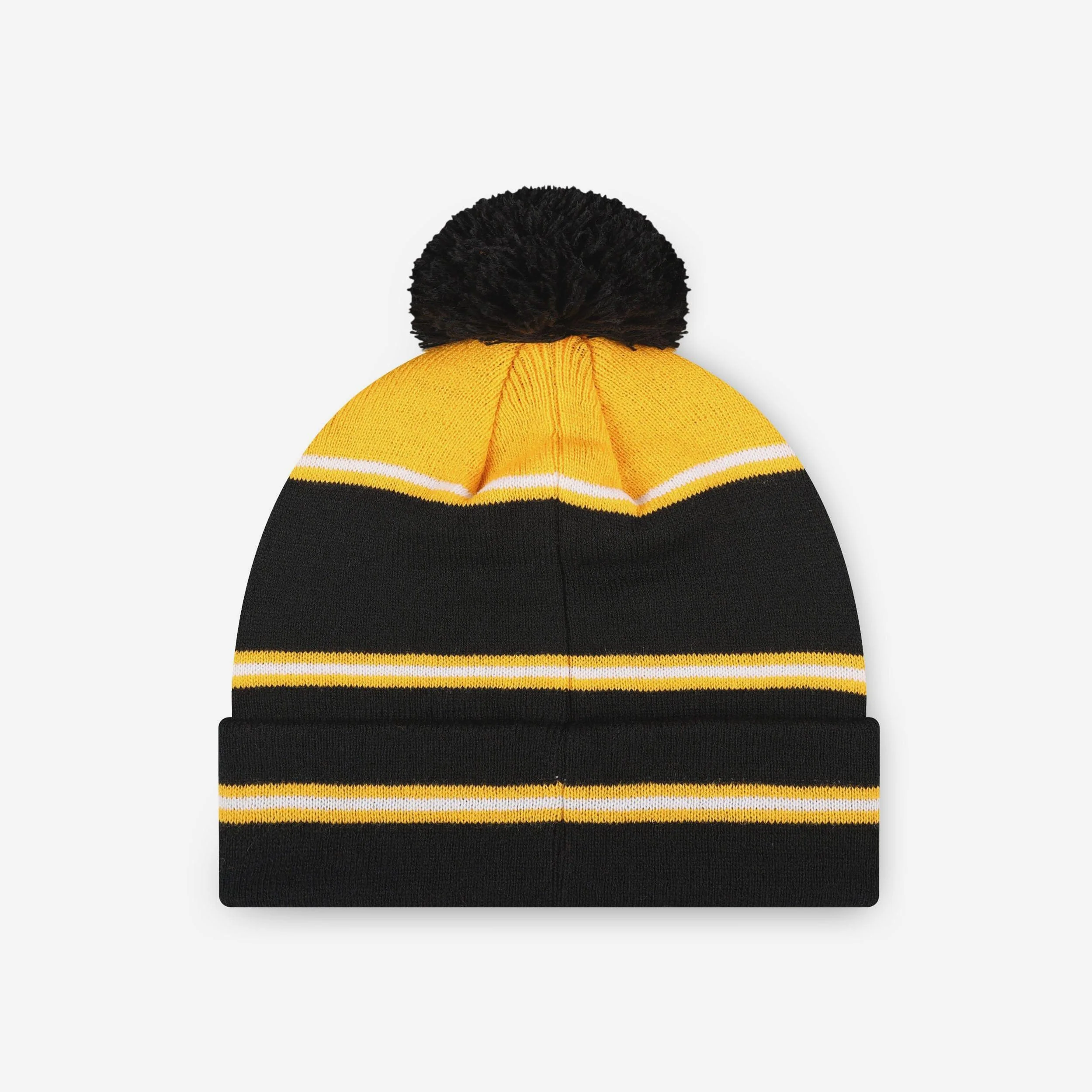 Pittsburgh Steelers Big Wordmark Stripe Pom Beanie - Image 2